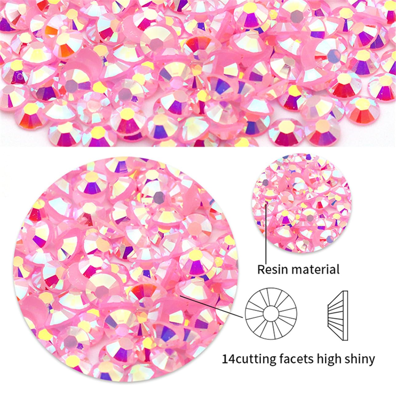 4500 Pcs SS12 3mm AB Flatback Rhinestones for Nails Art Crafts Glitter Round Shine Gems Crystals DIY Clothes Shoes （Black-Bottom Sapphire AB）