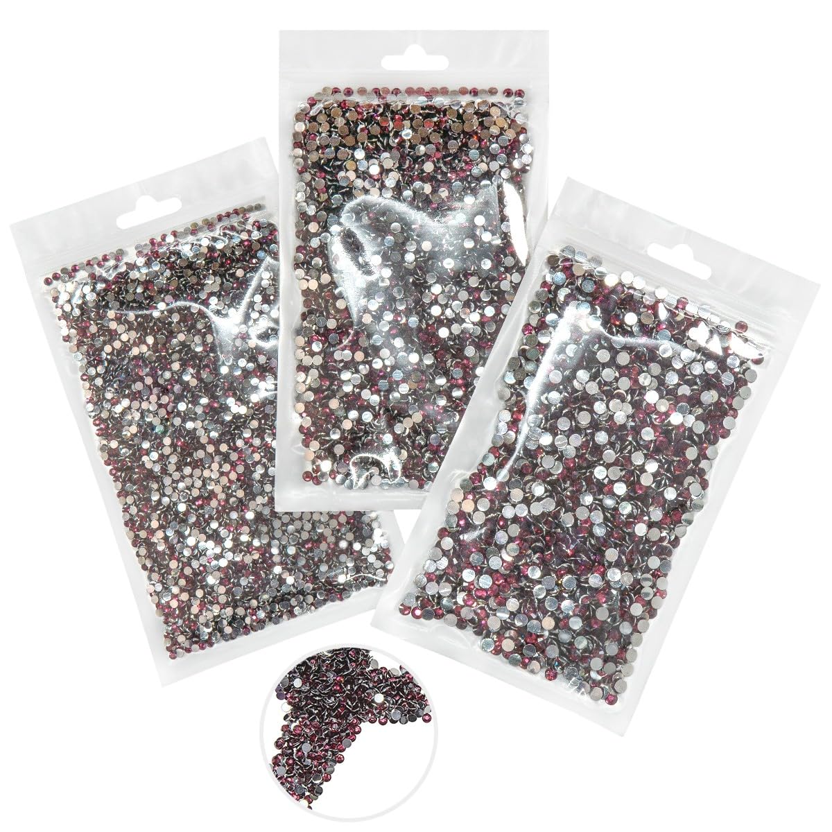 16000PCS Wine Purple Resin Crystal Rhinestones for Crafting 3mm 4mm 5mm Burgundy Diamonds Bulk Flatback Stones Gems Charms Supplies for Nails Face Eyes Makeup Tumblers Mugs Crafts Clothes Shoes