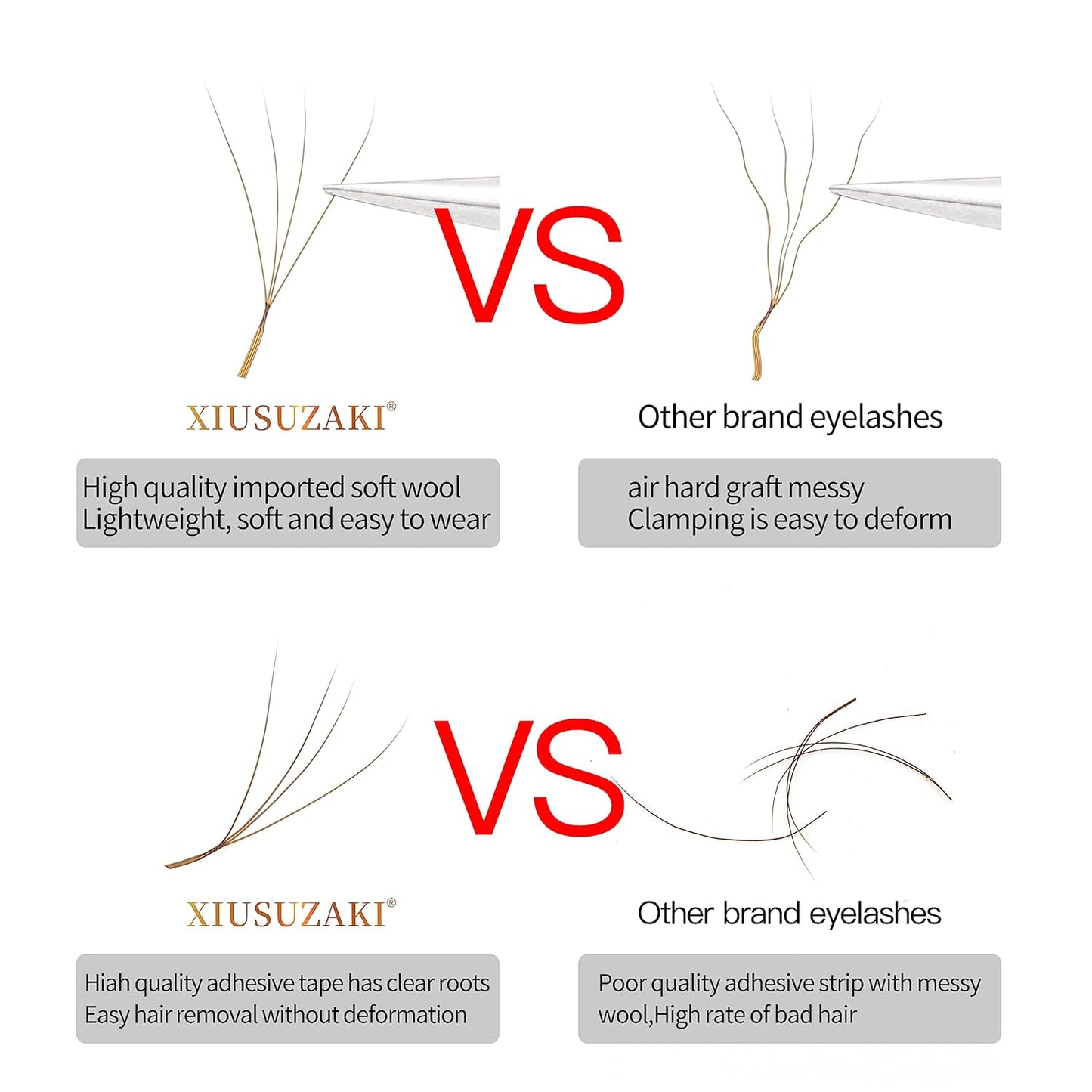 Lash Extensions Brown 4D W Eyelash Extensions W Shape 0.07mm Thickness C Curl 9mm Premade Fans Lashes Colored Lash Extension Volume Lashes Individual Lashes(W-Brown-4D-0.07-C,9mm)