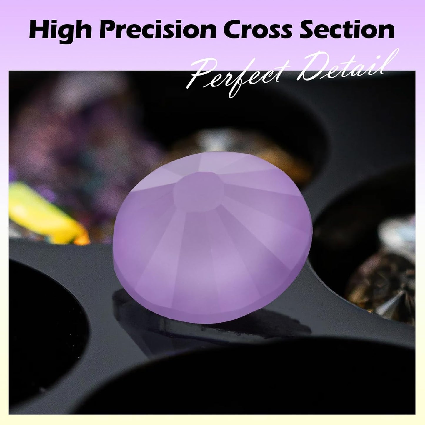 Mocha Lt.Purple Flatback Rhinestones, Glass Rhinestones for Nail Art and Craft, Glue Fix, Loose Crystal Gemstones(Mocha Lt.Purple, SS20, 1440pcs, 4.6-4.8mm)