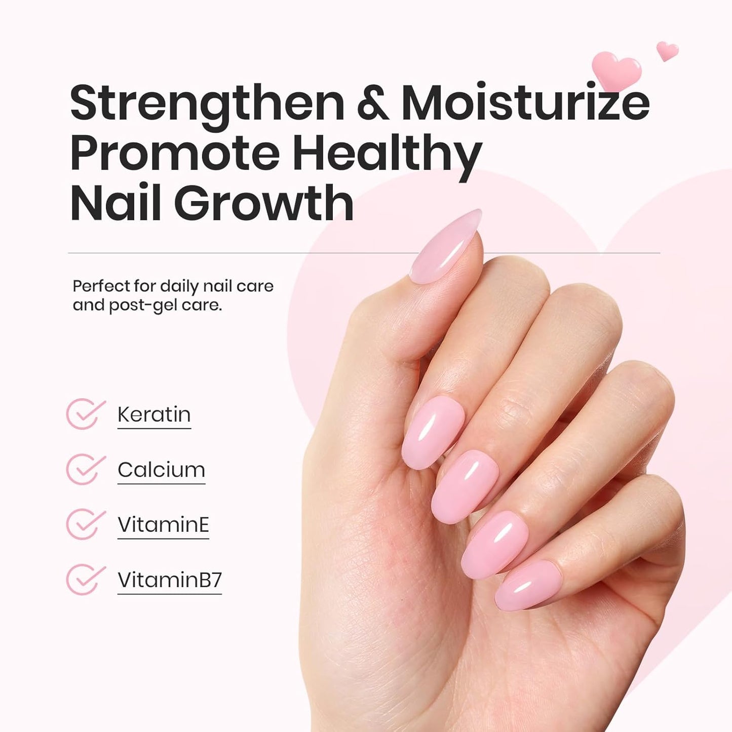 Beetles Rubber Base Gel, Nude Pink 6 Color Base Gel Polish Set, 5-in-1 Strengthening, Repairing & Smoothing Nail Base with Natural Nude Color, Self-Leveling Nail Art Manicure Gift for Women