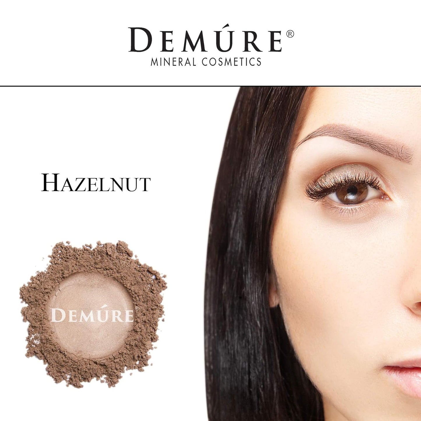 Demure Mineral Make Up (Hazelnut) Eye Shadow, Matte Eyeshadow, Loose Powder, Eye Makeup, Professional Makeup