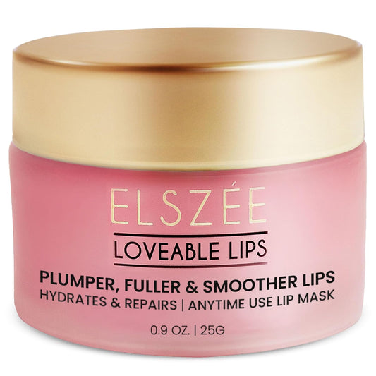 ELSZÉE Loveable Lips | Lip Mask with Hyaluronic Acid | Smooth, Volumize and Hydrate Dry Lips | Day & Night Treatment