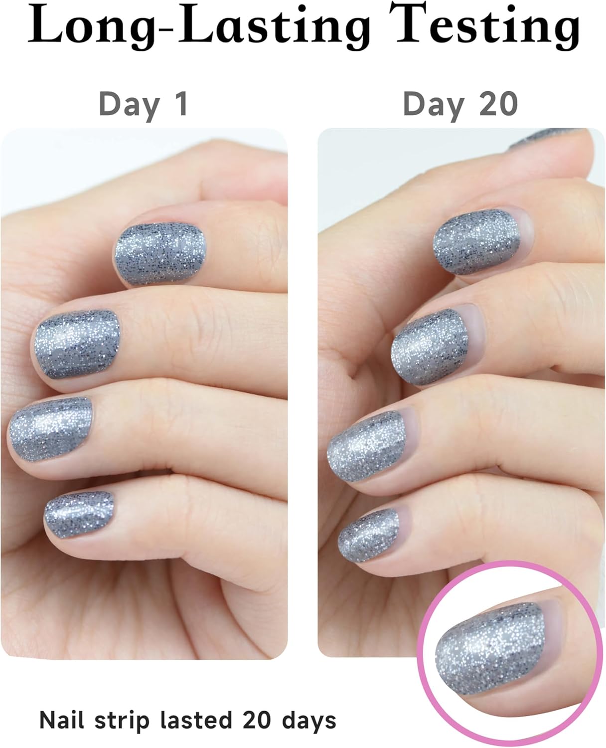 Nail Polish Strips, 44PCS Salon Quality Wraps with Top Coat, Long Lasting Gel Nail Stickers for Women Easy Apply& Remove (Red Chipotle Pink)