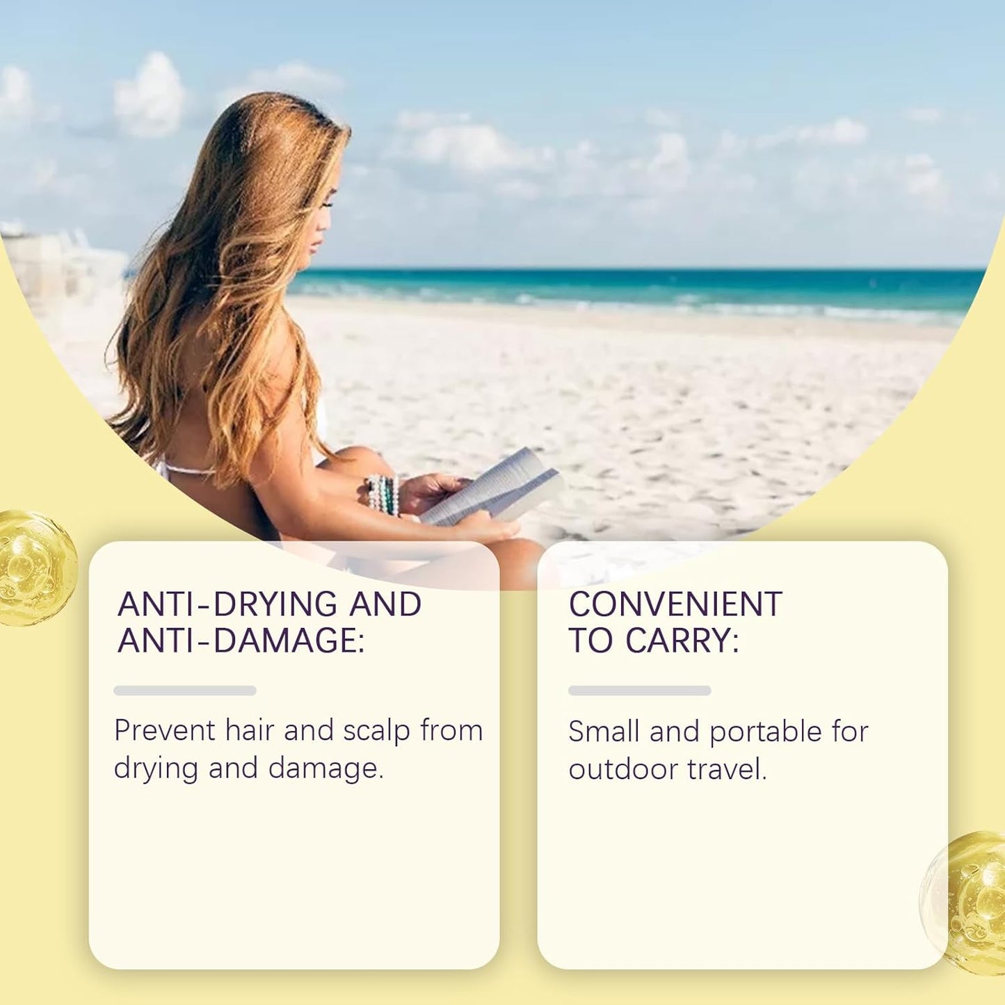 2 Pcs Hair and Scalp Sunscreen Spray SPF 30, Weightless Invisible Mist UV Protection Hair and Scalp Sunscreen Spray Non Greasy.