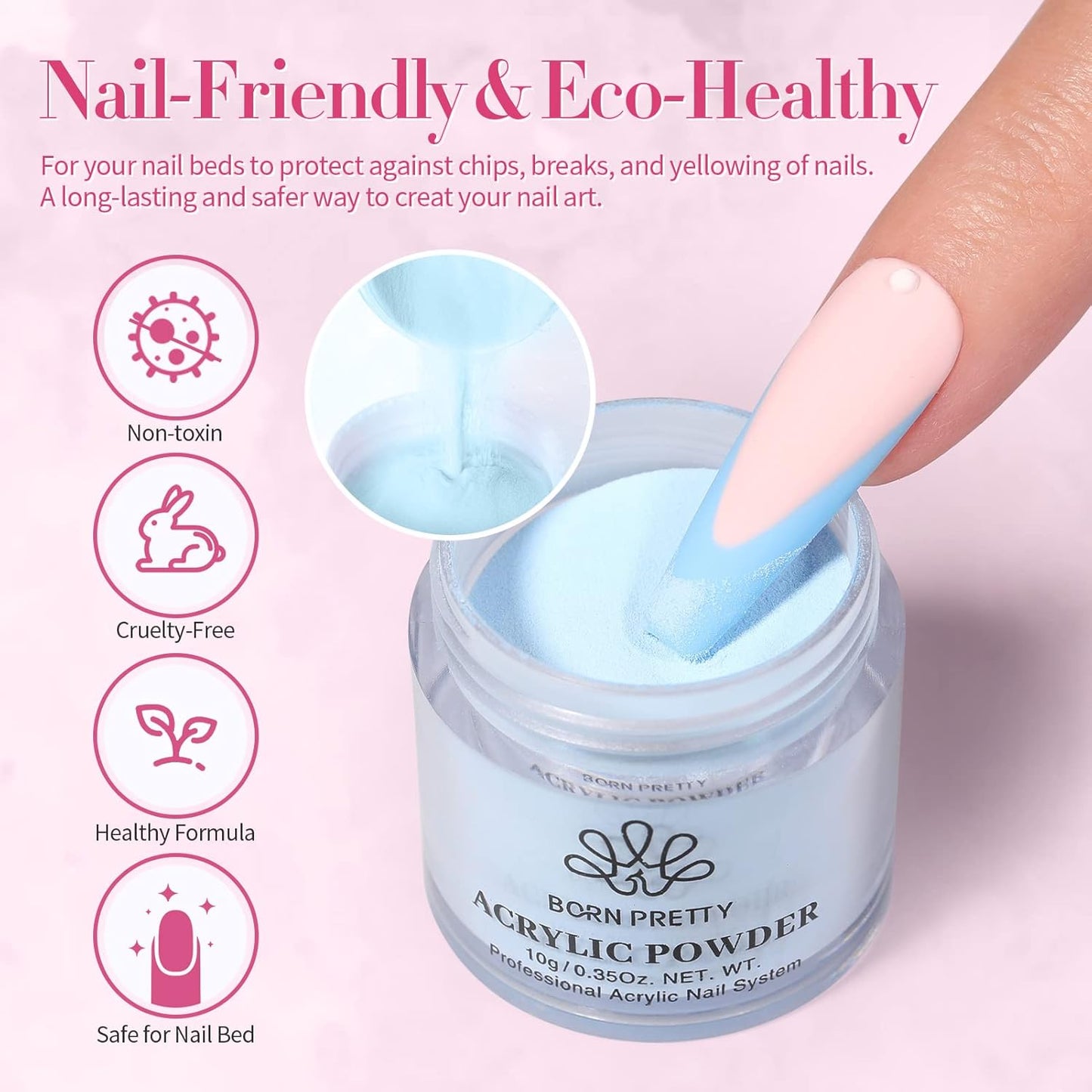 BORN PRETTY Acrylic Powder Set-24 Colors Acrylic Nail Powder Set Fall Winter Colors Pigmented Powders for Nail Extension Gift Home DIY & Salon No Lamp Needed