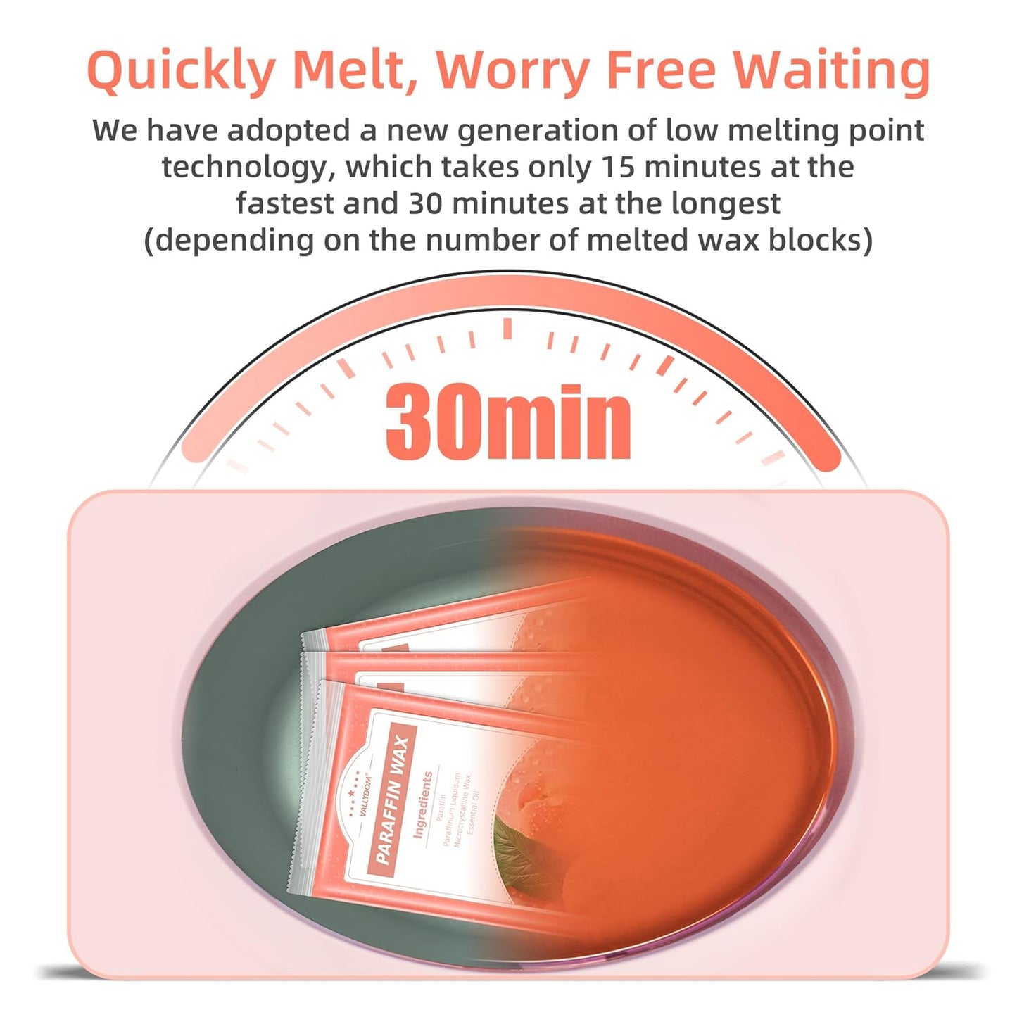 Paraffin Wax Refills, 10 Pack 200g Peach Scented Paraffin Wax Blocks for Paraffin Bath, Paraffin Wax Machine Refills for Hand Feet Dry Skin,Rrelieves muscle fatigue, Hydration and nourish