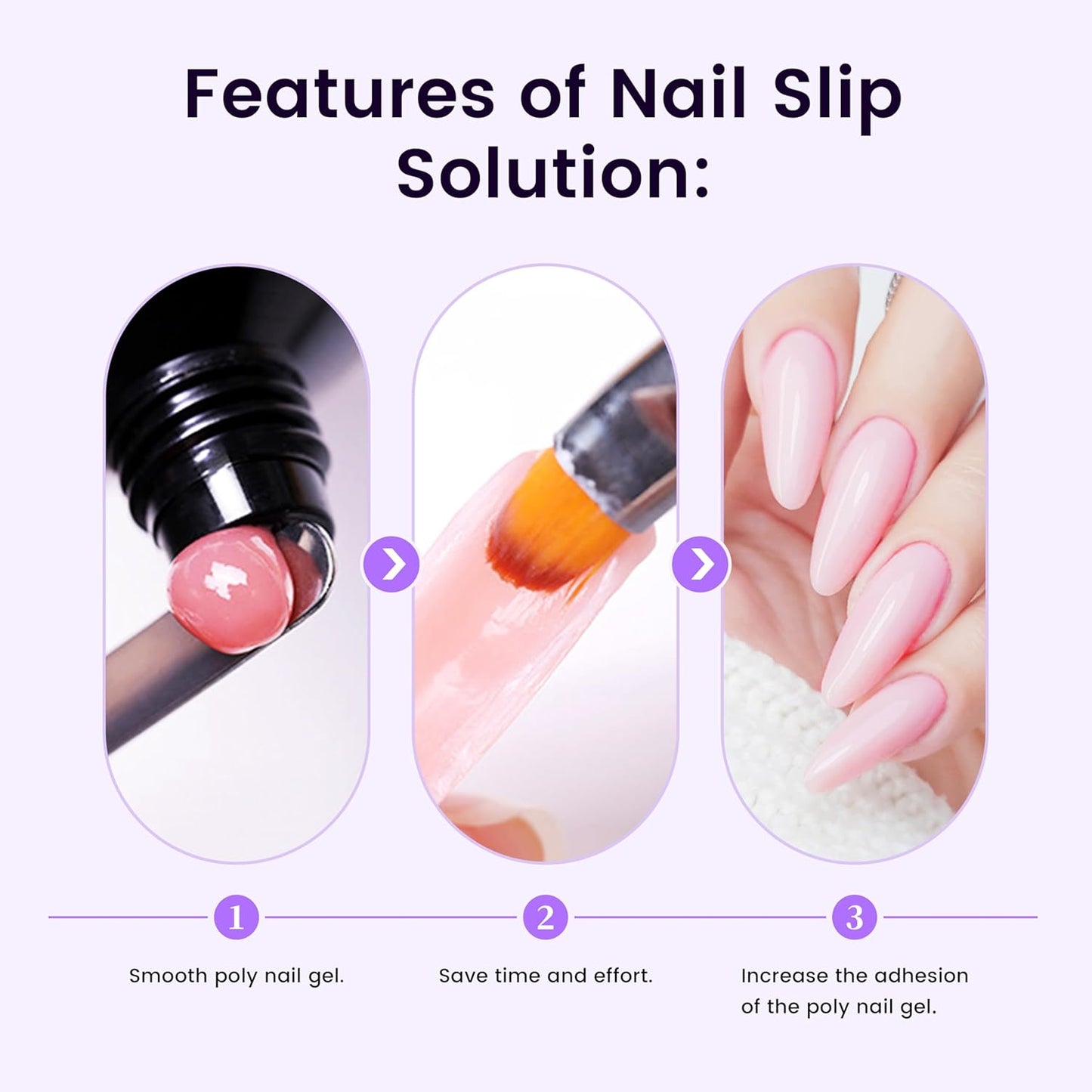AIJIMEI Gel Nail Slip Solution Poly Gel Slip Solution Set 4FL.OZ Slip Solution for Builder Nails Gel Nail Solutions with Nail Art Tool, Gel Cleanser for Poly Nail Gel Nails Hard Gel