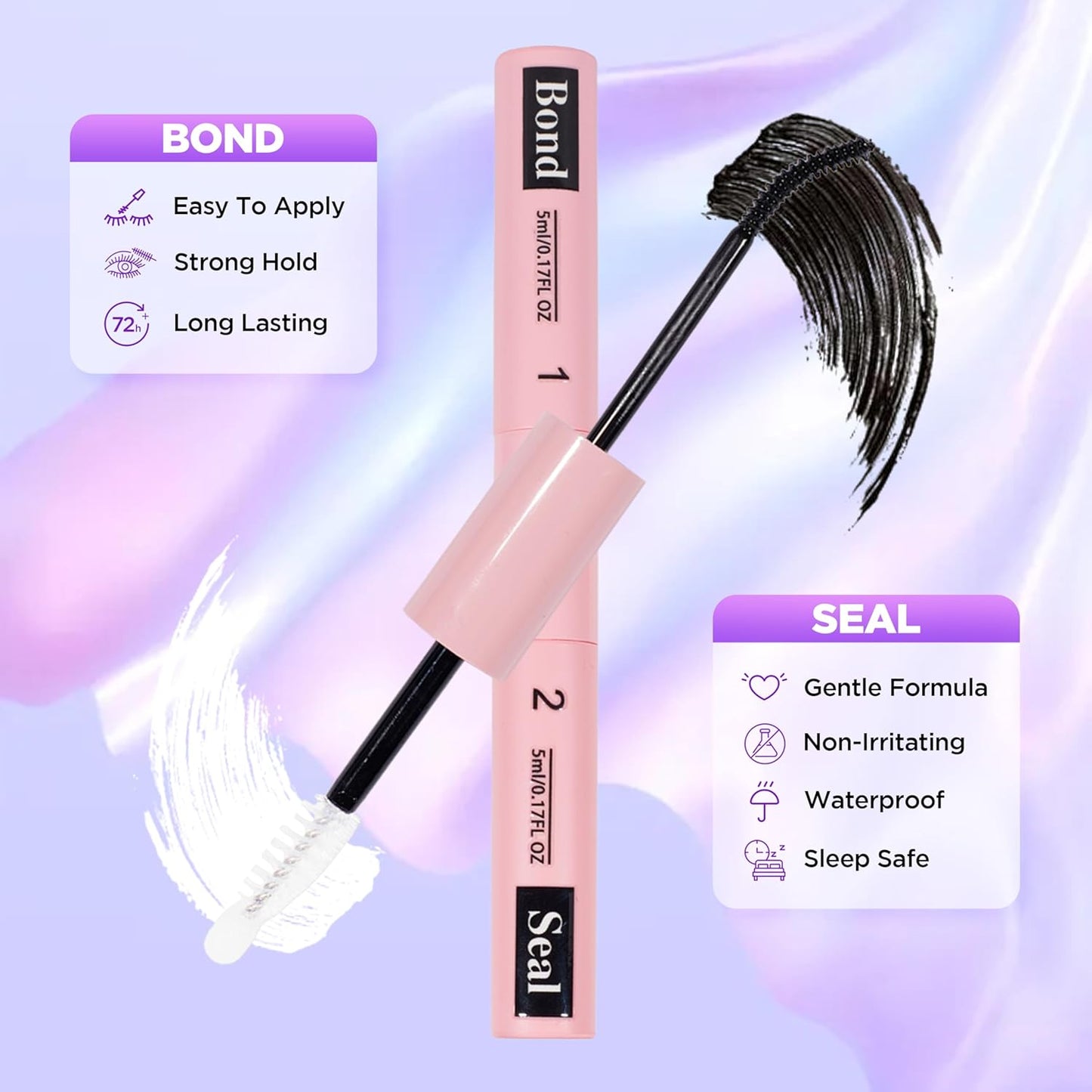 Lash Extension Kit DIY Lash Clusters Kit Eyelash Extensions Individual Lashes Extensions with (Lash Bond,Seal,Tweezers,240Pcs,80D+100D,10-18mm)