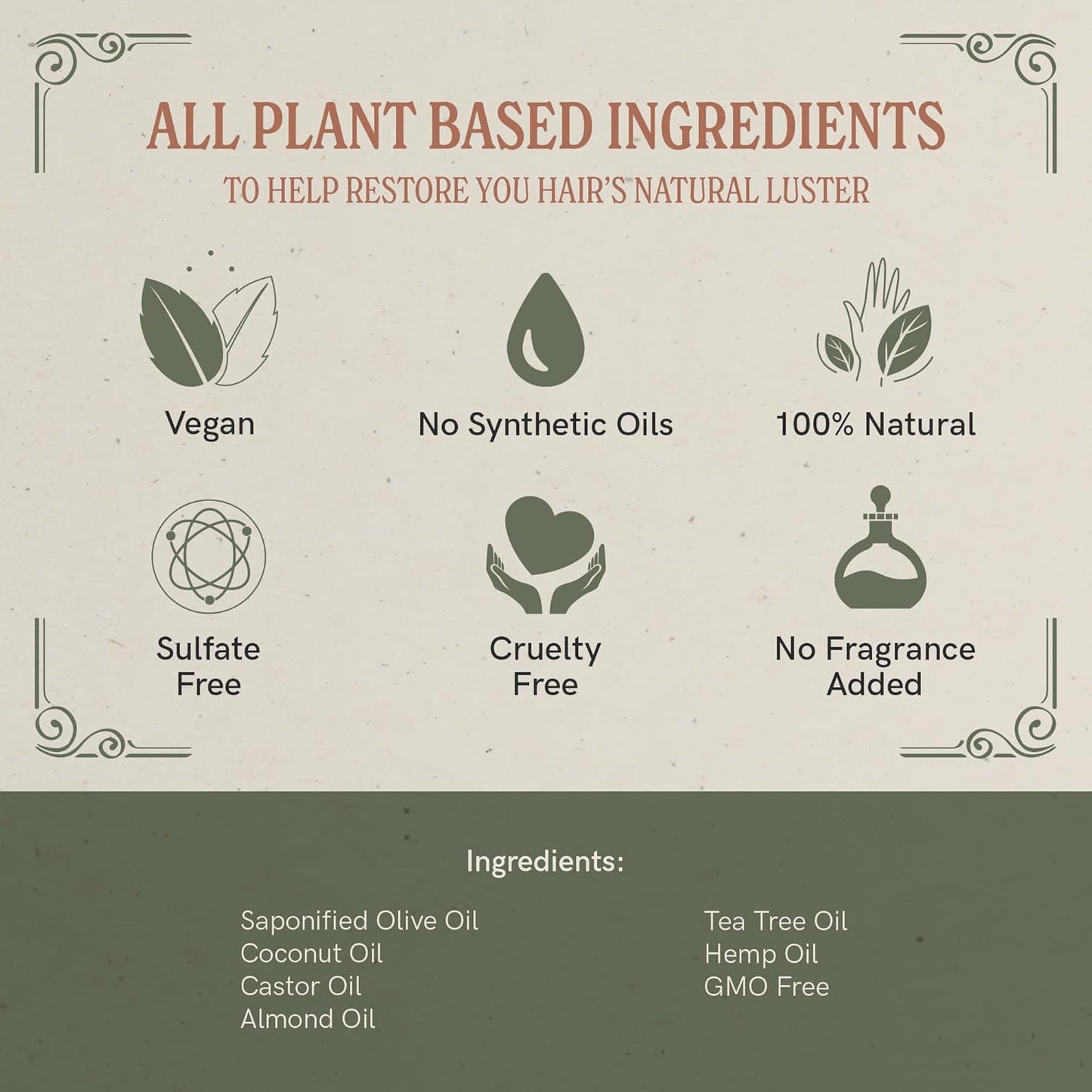 J·R·LIGGETT'S Shampoo Bar - Original Formula, All Natural Solid Shampoo Bar for Hair with Coconut Oil & Castor Oil, Sulfate Free, GMO Free, Gentle Lather and Refreshing, 3.5 oz - 3 Pack