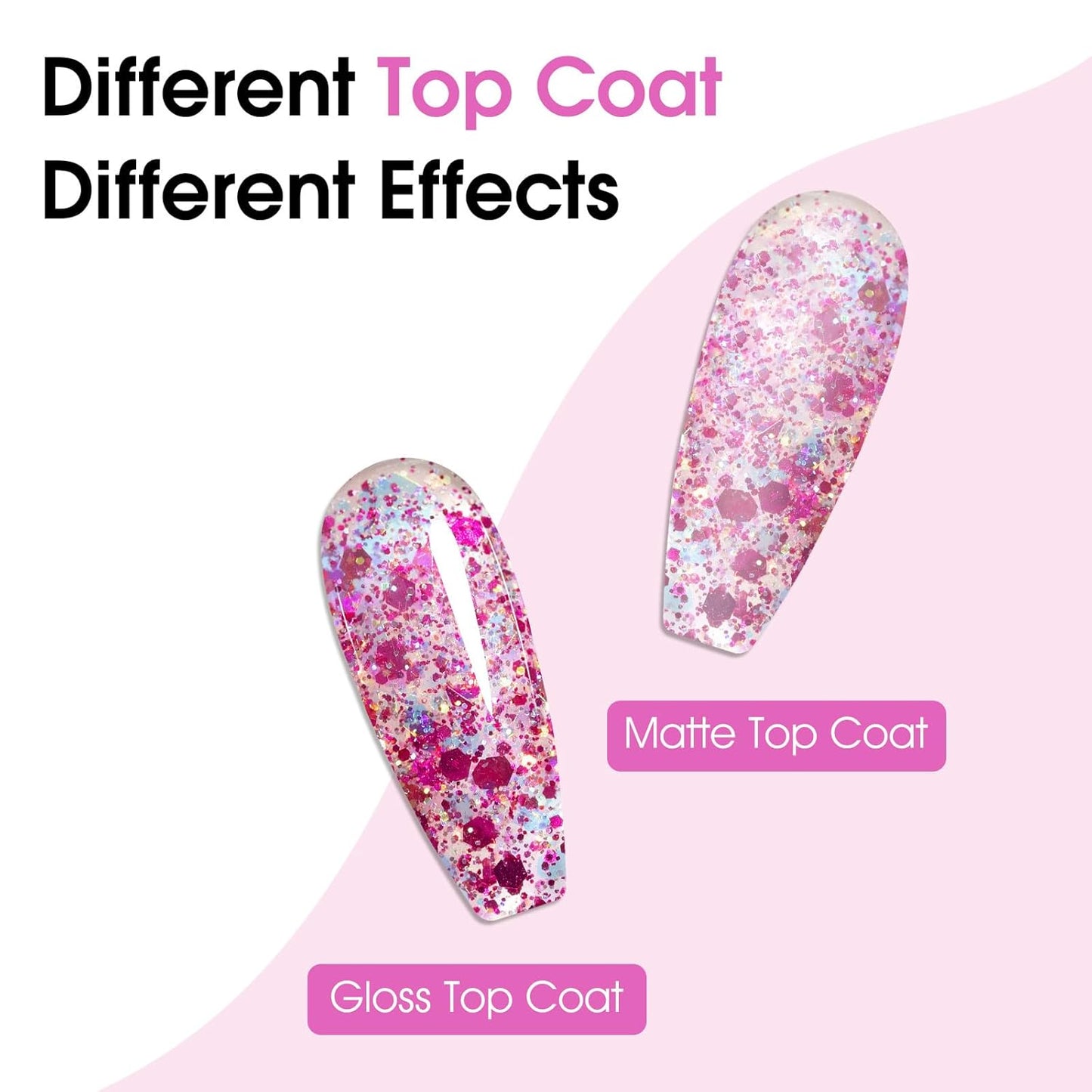 CANNI 1 Pcs Purple Glitter Gel Nail Polish, Shimmer Sparkly Light Purple Colors Gel Polish Soak Off Led Nail Art Gel Manicure Salon DIY