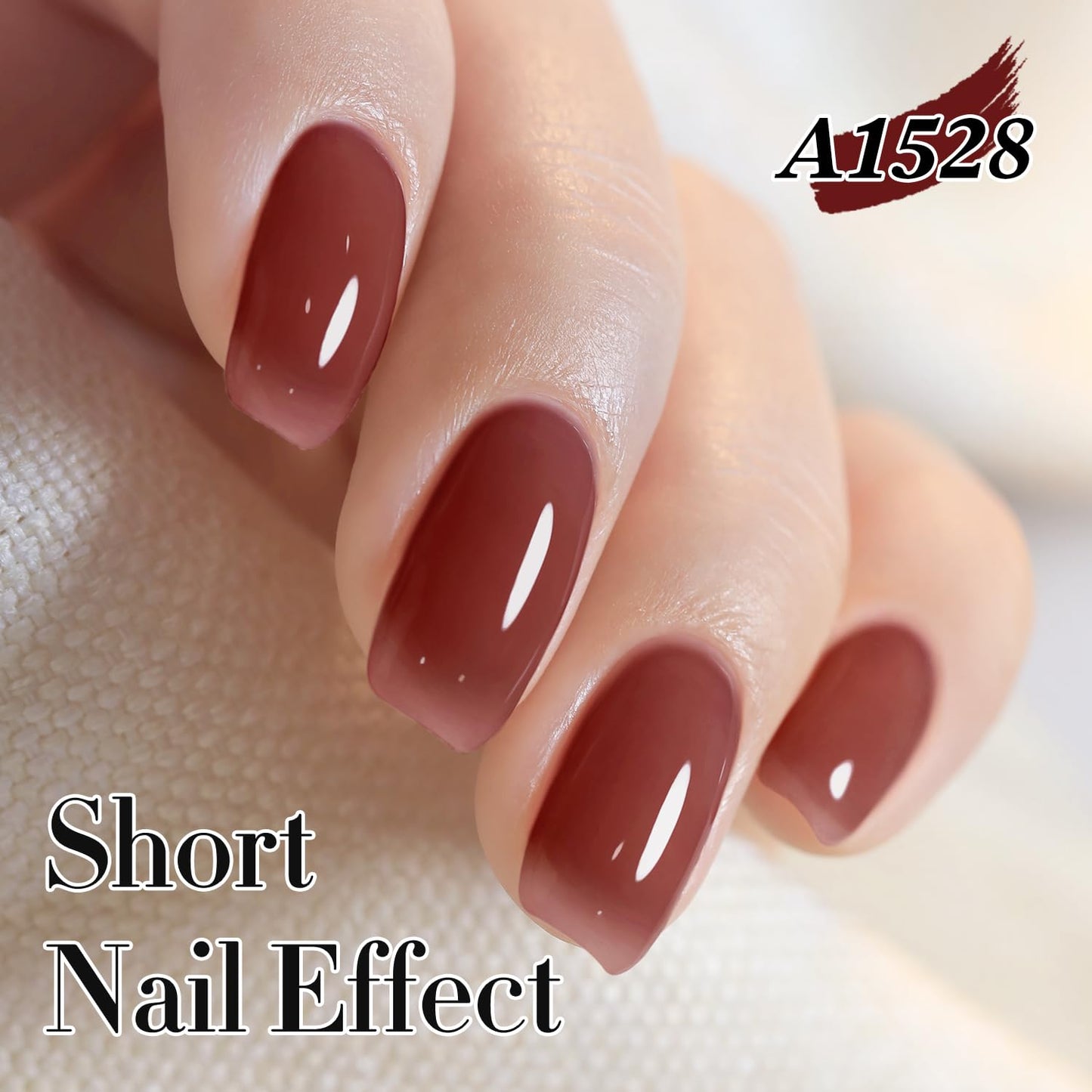 Double Rhythm 0.50 OZ Translucent Gel Polish Same Color Same Bottle Sheer Pastel Neutral Natural Milky 15 ML Jelly UV Nail Art DIY at Home (Deep Purple-A1528)