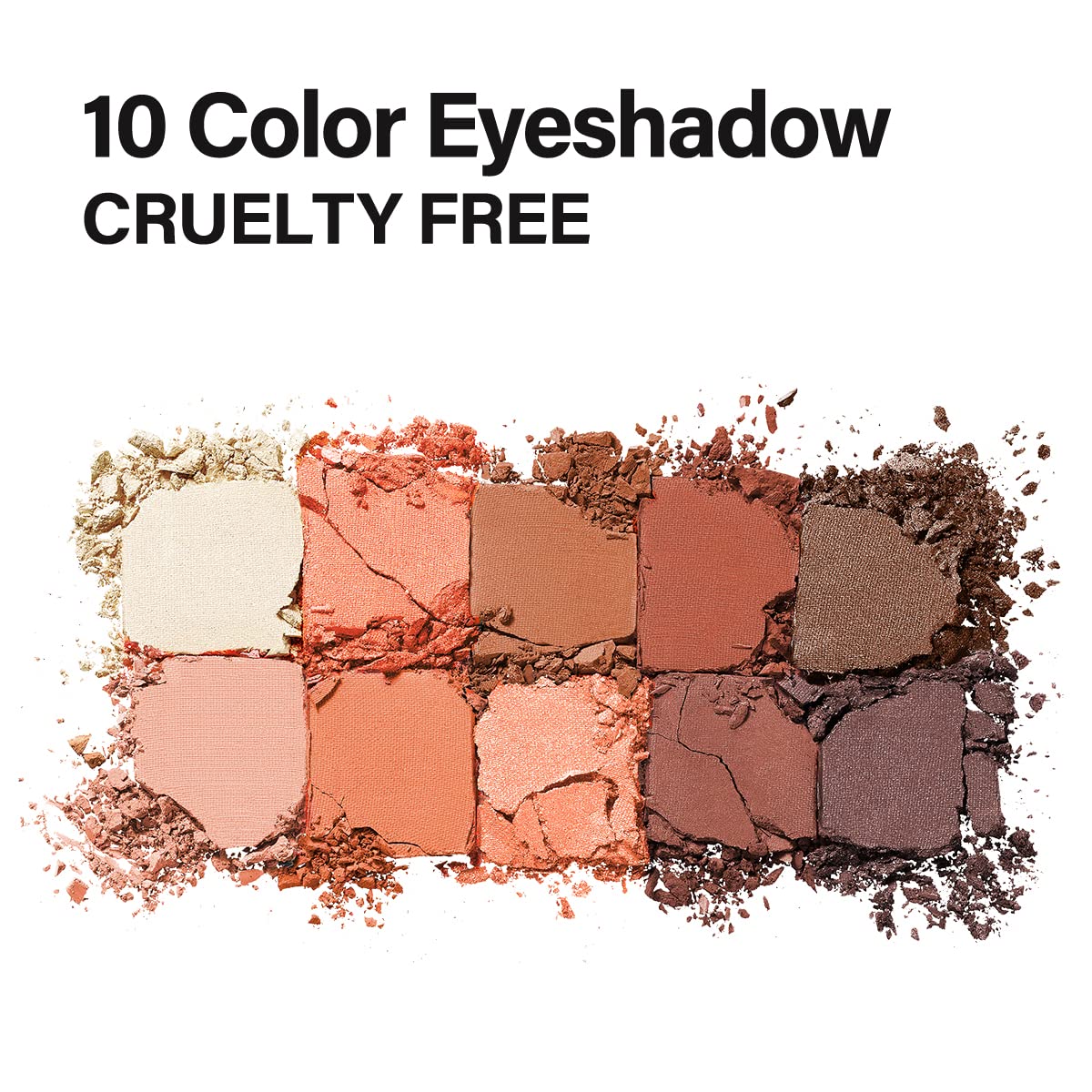 10 Color Eyeshadow Palette, Matte, Shimmer, Glitter Pigment Eye Shadow Makeup Pallete, Neutral Nudes Sunny Orange Eye Makeup Palette with Brush & Mirror, 01.Sunset