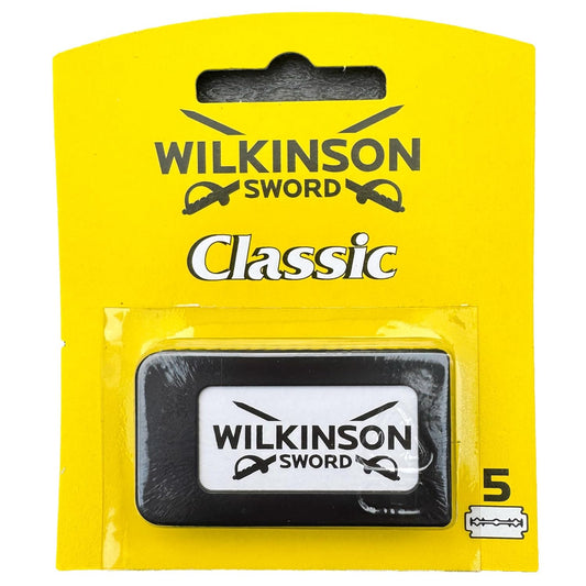 100 Wilkinson Sword Classic Double Edge Safety Razor Blades | German Made Stainless Steel Blades for Smooth, Close Shave | Fits All Double Edge Razors | 20 X 5