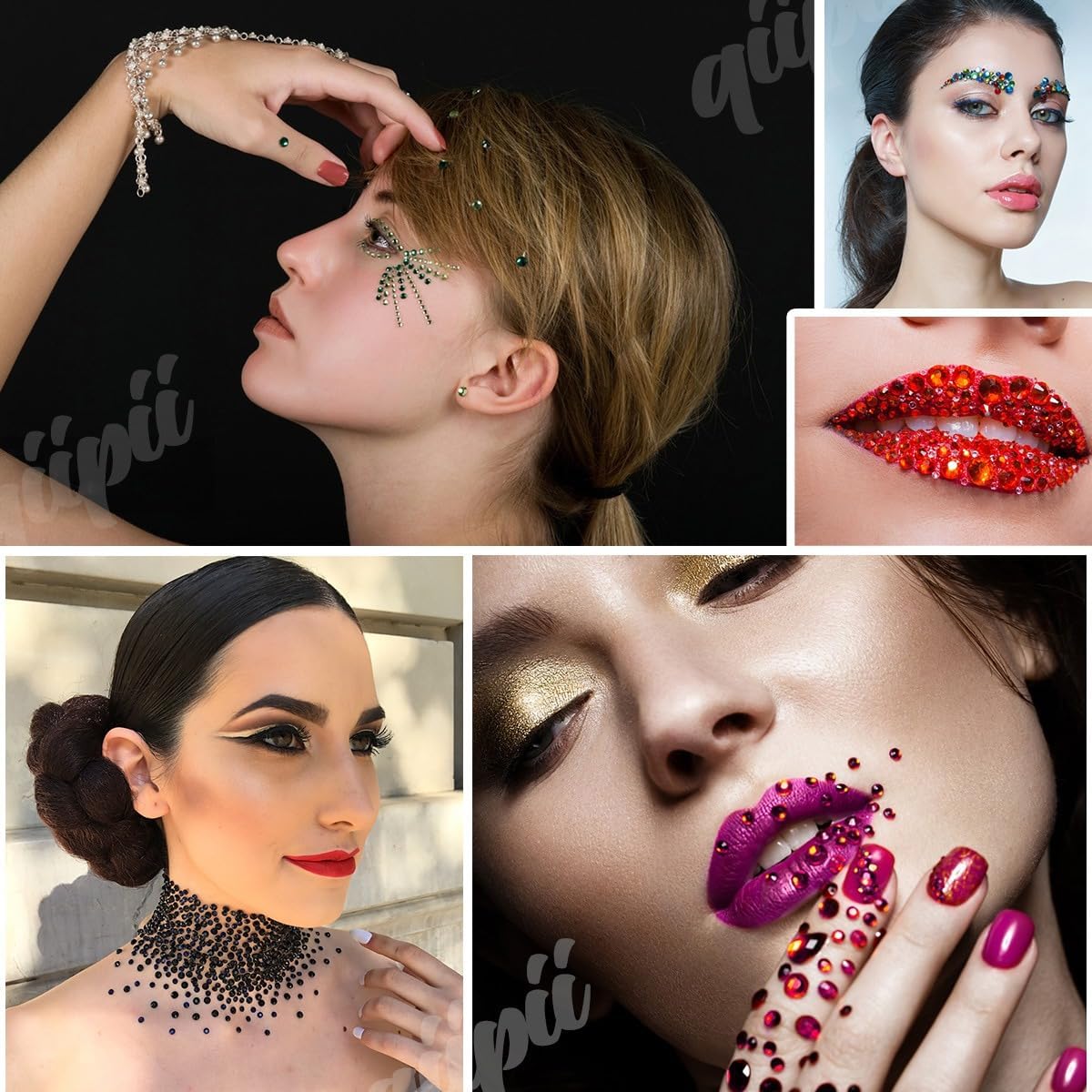 4 Boxes Light Red Crystal Resin Rhinestones w B7000 Glue for Bedazzling Crafting 3mm 4mm 5mm 6mm Flatback Stones Diamonds Crystals Gems for Face Eyes Makeup Tumblers Bottles DIY Crafts Clothes