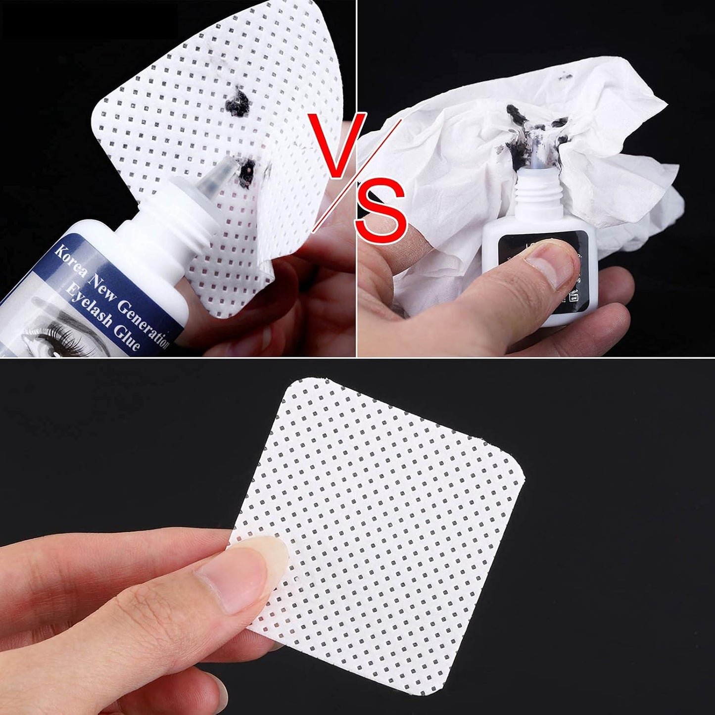 1000Pcs Nail Wipes Lint Free Gel Nail Polish Removers Cotton Pads Eyelash Extension Glue Cleaning Wipes