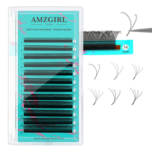Individual Lashes Cashmere Volume Lash Extensions Ultra Soft & Wispy YY Eyelash Extensions 8-15mm Mixed Length C Curl for a Natural Look for Professional Salon Use(8-15mm)