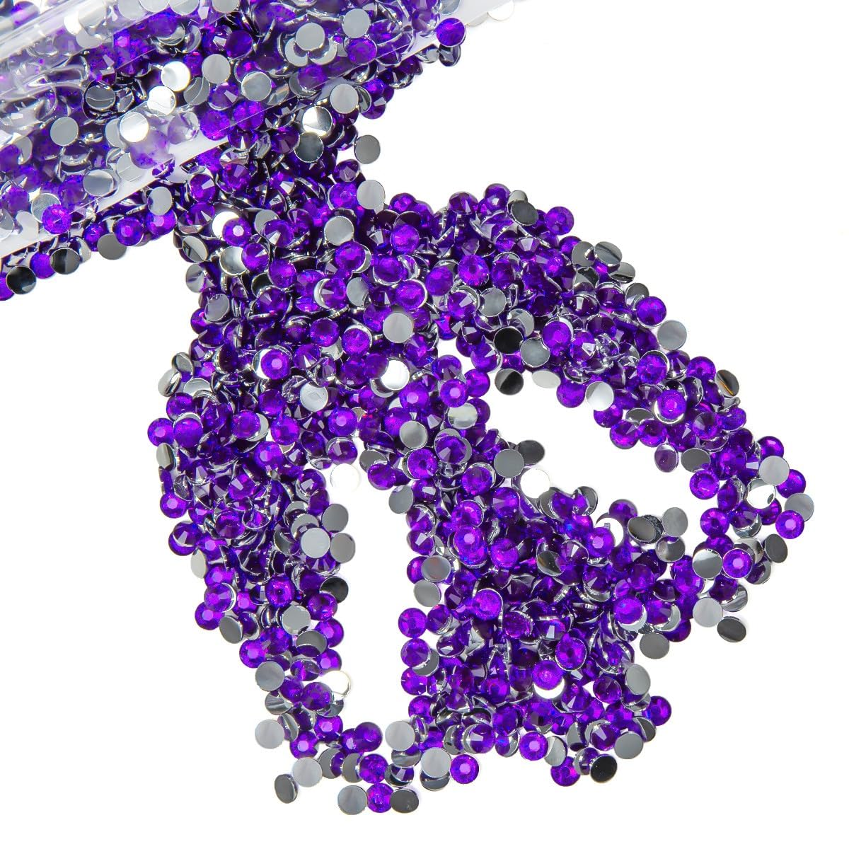 16000PCS Mystique Purple Crystal Resin Rhinestones for Crafting Dark Purple Flatback Stones 3mm 4mm 5mm Diamonds Crystals Gems for Nails Face Eyes Makeup Tumblers Bottles Crafts Clothes Shoes