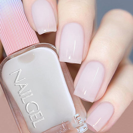 Milky White Gel Nail Polish - Long Lasting, Quick Dry for Women and Girls