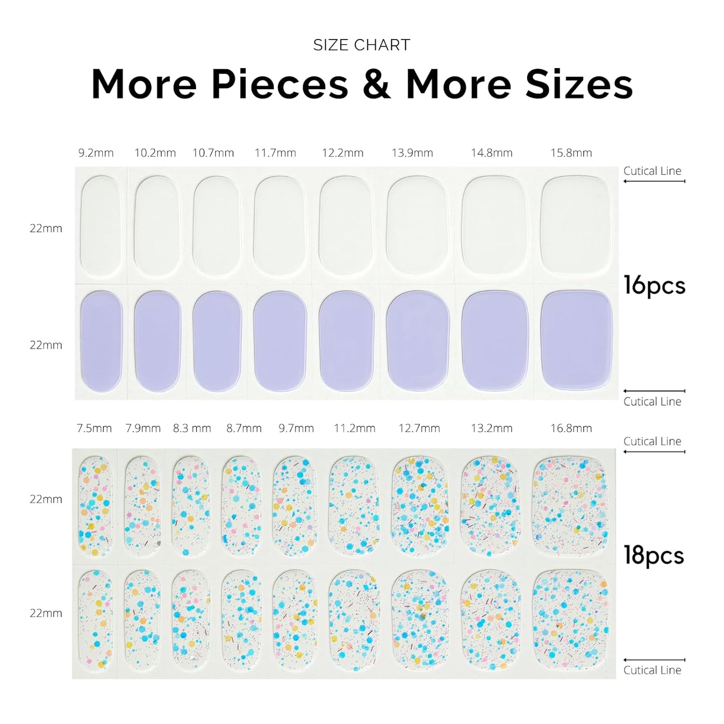 NAILOG Semi Cured Gel Nail Strips 34 pcs| Buy 2 Get 1 UV Lamp | Long Lasting Nail Polish Sticker Wraps with Glossy Gel Finish, Innocent