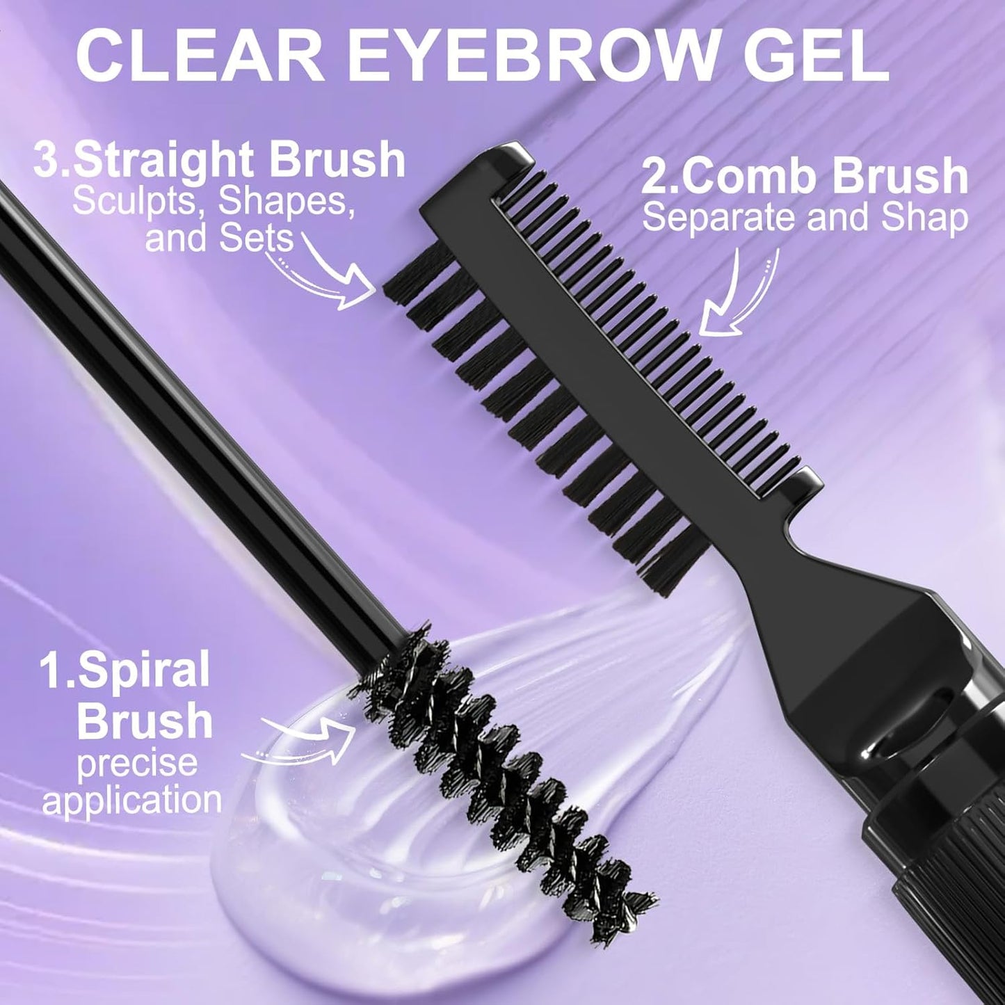 Eyebrow Pen Kit, with Microblading Eyebrow Pen, Eyebrow Gel, Eyeliner, Eyebrow Brush, Eyebrow Pencils for Women, Waterproof, Smudge Proof, Long Lasting Makeup Formula - Black Brown