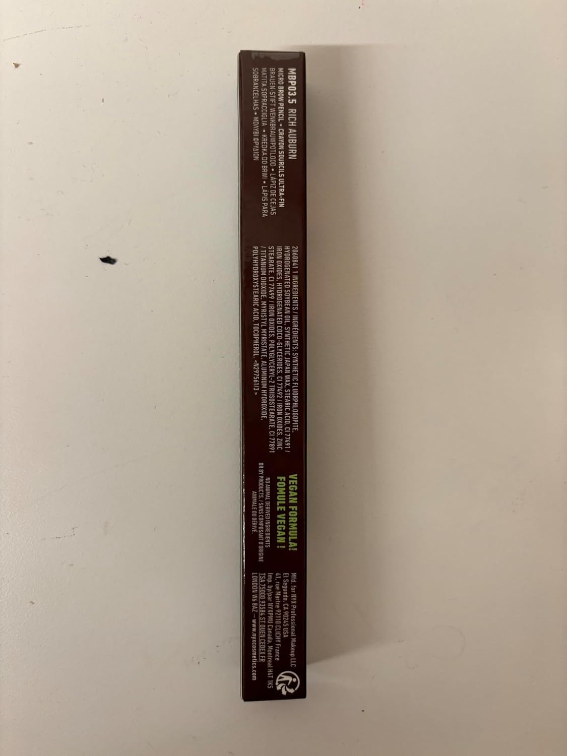 NYX PROFESSIONAL MAKEUP Micro Brow Pencil, Precise Tip, Waterproof, Vegan Eyebrow Pencil - Rich Auburn