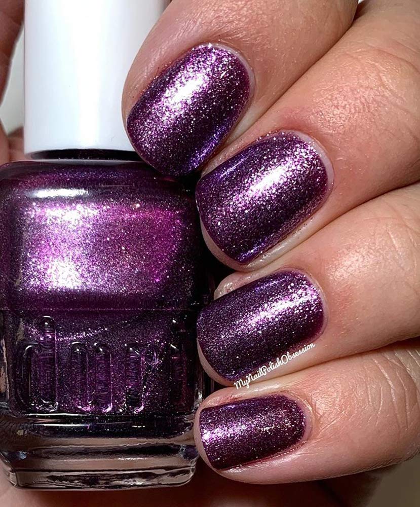 duri Nail Polish, 760 A Million Likes, Purple Metallic Glitter, Full Coverage, Shiny Finish, Fast Drying, Lasting, 0.45 Fl Oz
