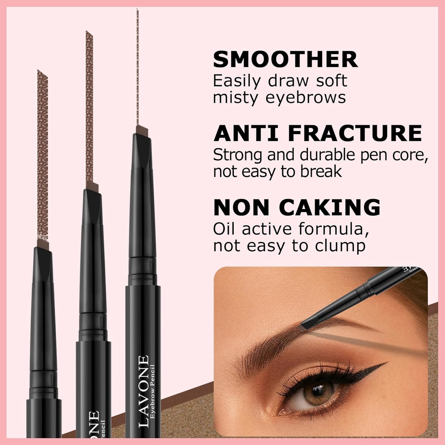 Eyebrow Color Kit with Brow Color & Eyebrow Pencil, 2-in-1 Natural Effects Eyebrow Makeup Set, Easy & Safe to Use 10ml - Dark Brown