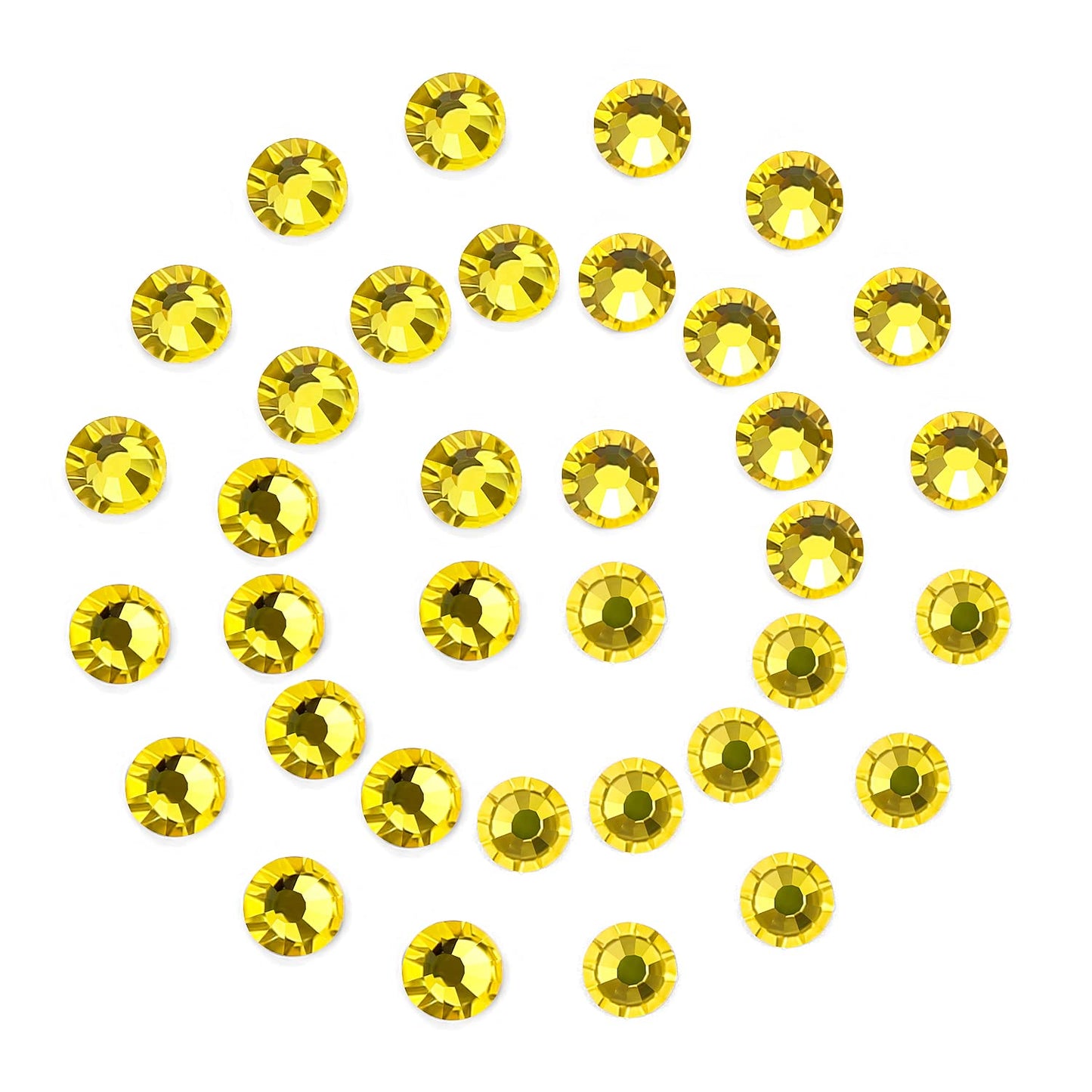 1440Pcs Lemon Yellow Crystal Rhinestones,Glass Flatback Rhinestones Gemstones Small for Nail Face Makeup Art Crafts Clothes Decoration - (SS10, 2.8mm,Lemonyellow)