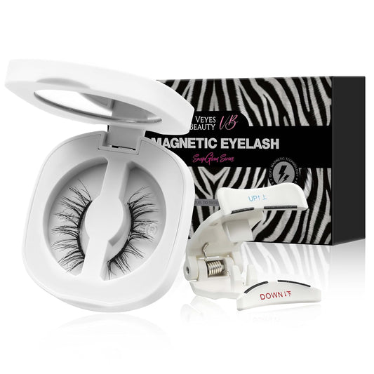VEYESBEAUTY Magnetic Eyelashes with Applicator Reusable Magnetic Lashes Natural Look No Glue Needed False Eyelashes, NomSpirit Lashes Kit Easy to Wear and Remove