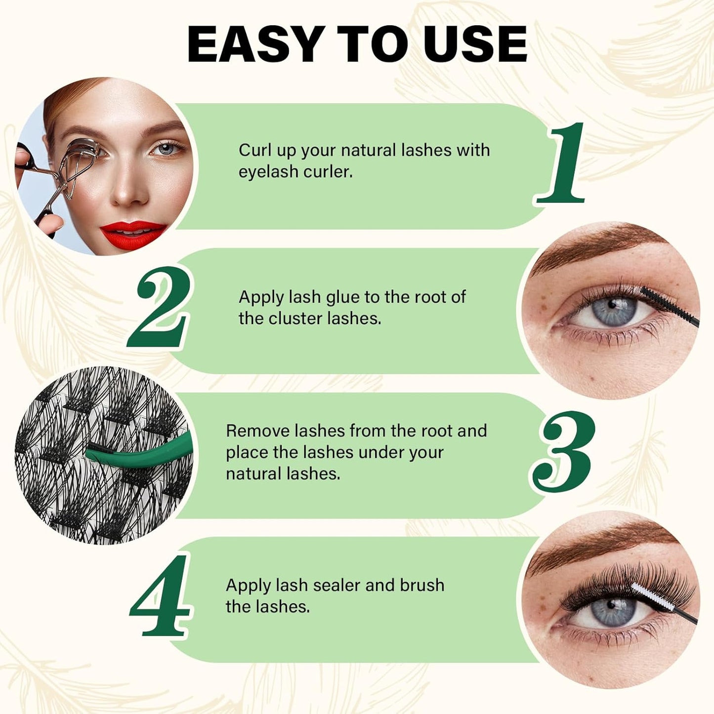 Lash Clusters 144pcs Individual Lashes D Curl 18mm Eyelash Clusters KEYYOU Air Touch Cluster Lashes Super Lightweight Soft Wispy Comfortable Easy DIY at Home(Air02-D-18mm)