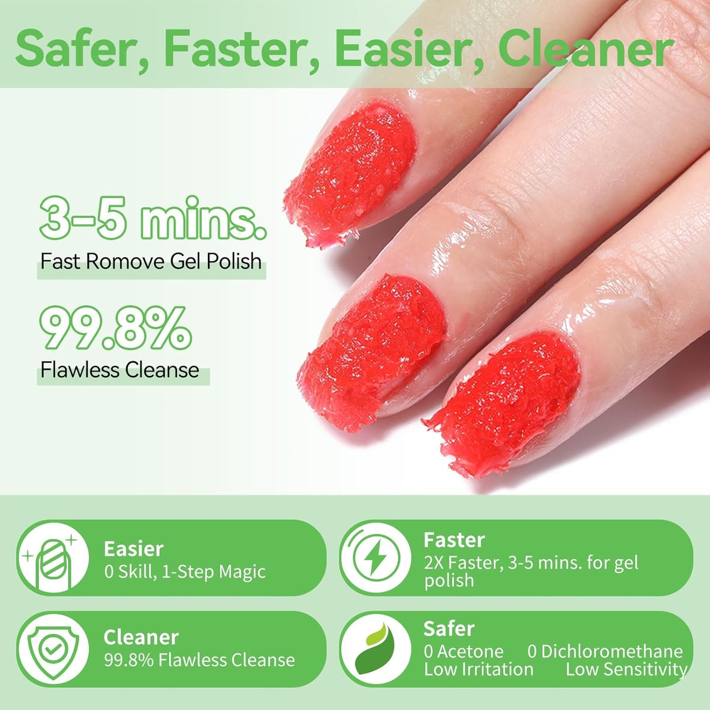 Born Pretty Magic Gel Nail Polish Remover, HEMA&TPO FREE,Quickly Remove Nail Polish in 2-5 Minutes,No Need for Foil Soaking Or Wrapping