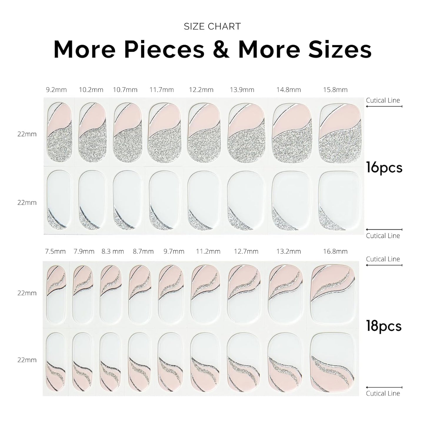 NAILOG Semi Cured Gel Nail Strips 34 pcs| Buy 2 Get 1 UV Lamp | Long Lasting Nail Polish Sticker Wraps with Glossy Gel Finish, Be with You