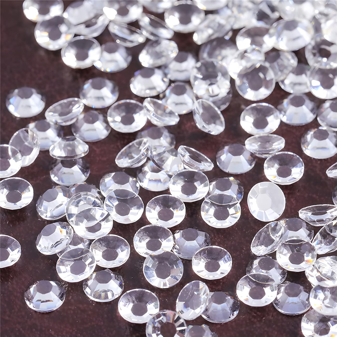 Flatback Rhinestones Round Gems for Nails Art and Crafts 4000Pcs SS12 3mm Glitter Crystals Stone DIY Bags Clothes Shoes (Transparent White)