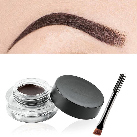 MAEPEOR 12 Colors Eyebrow Pomade Full-pigmented Long Lasting Waterproof Eyebrow Cream Gel Filling & Shaping Tinted Eyebrows Enhancers with Brush for Daily or Cosplay (03 Walnut)