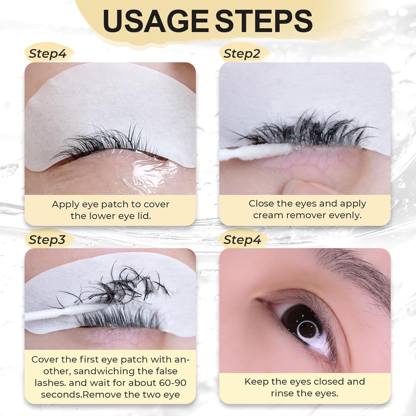 Eyelash Extension Remover - Fast Dissolve No Damage to Natural Lash - Professional Adhesive Remover Supplies