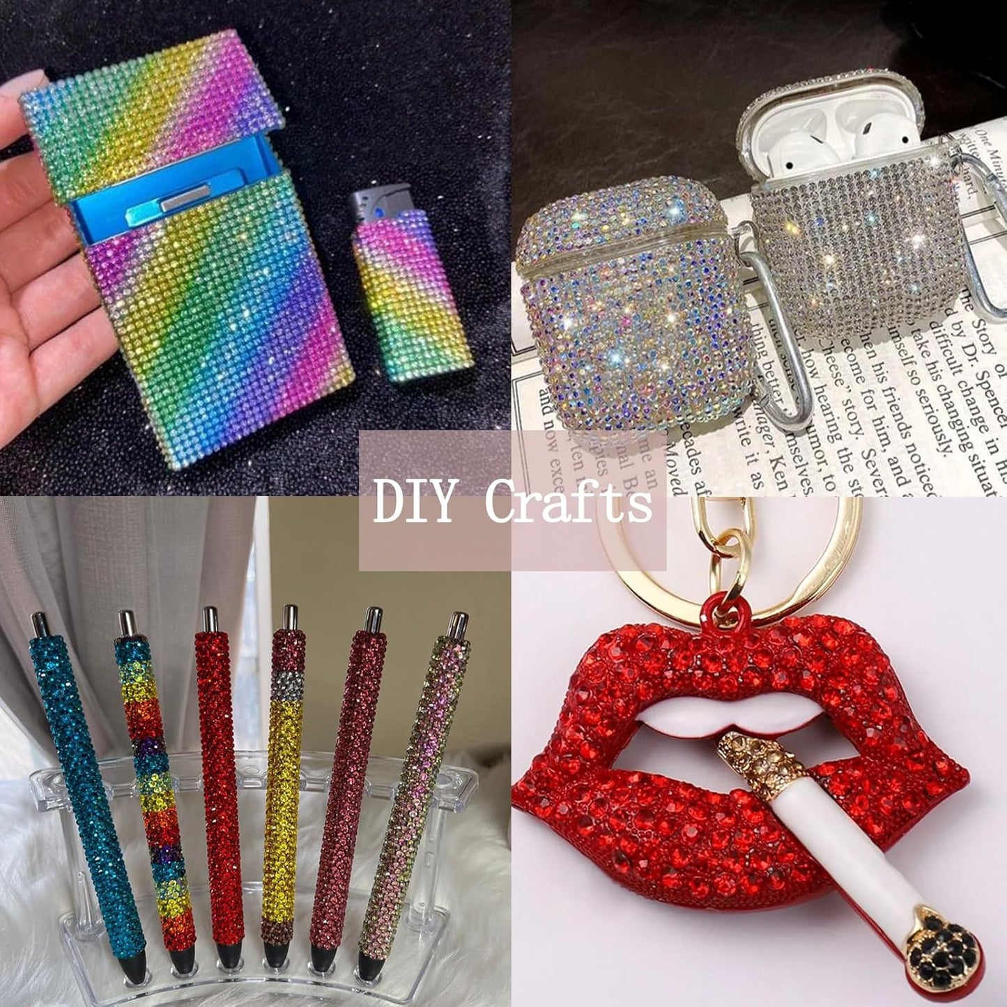 Nail Art Rhinestones Flatback Colorful Nail Charms Clear Crystal Rhinestones for Nails Design Gems Jewelry Accessories for Women Manicure Decorations Supplies