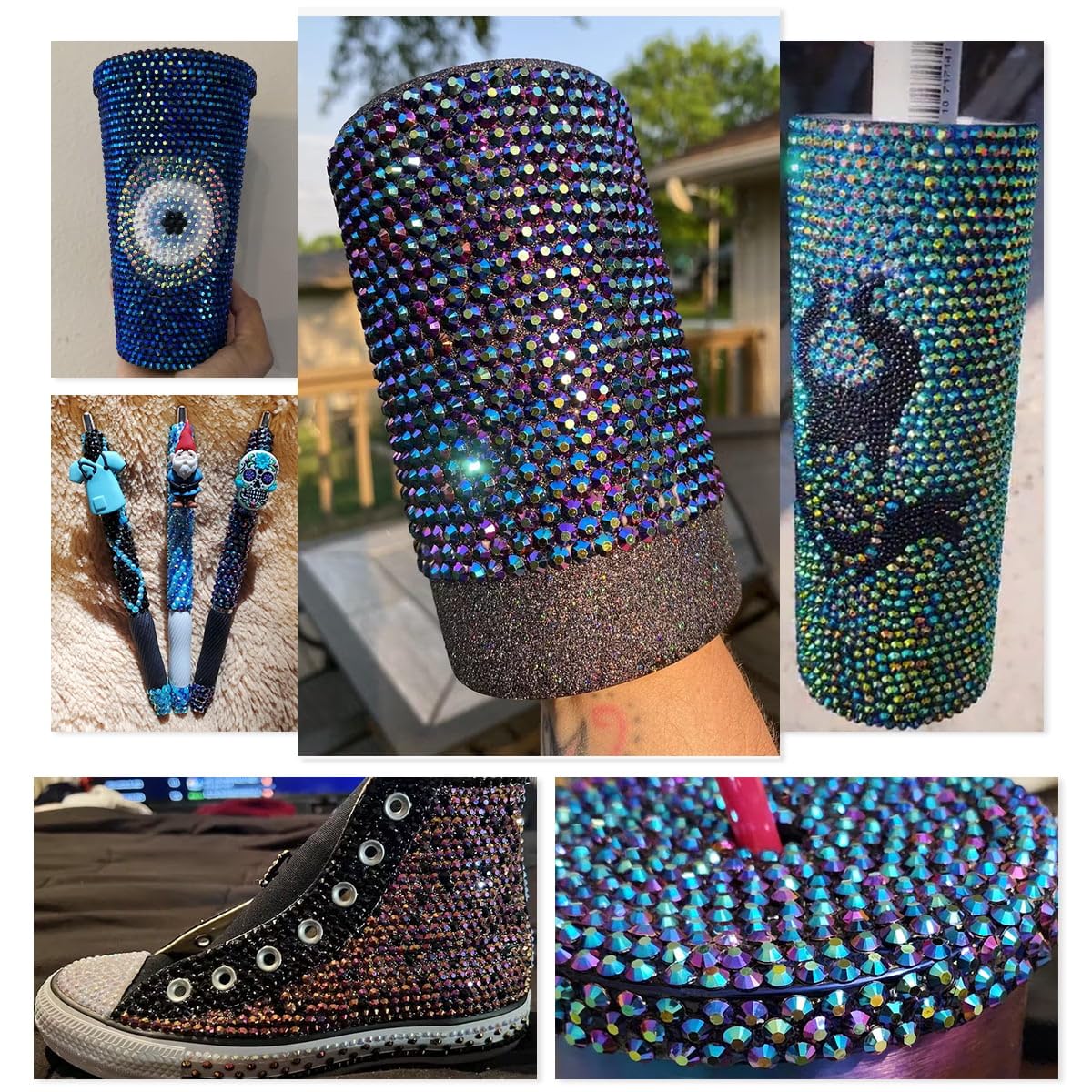 16000PCS Purple Rose AB Resin Rhinestones for Crafting 3mm 4mm 5mm Flatback Jelly Stones Bulk SS10 SS16 SS20 Non-Hotfix Diamonds Gems for Nails Face Eyes Makeup Mugs Tumblers Bottles DIY Crafts Shoes