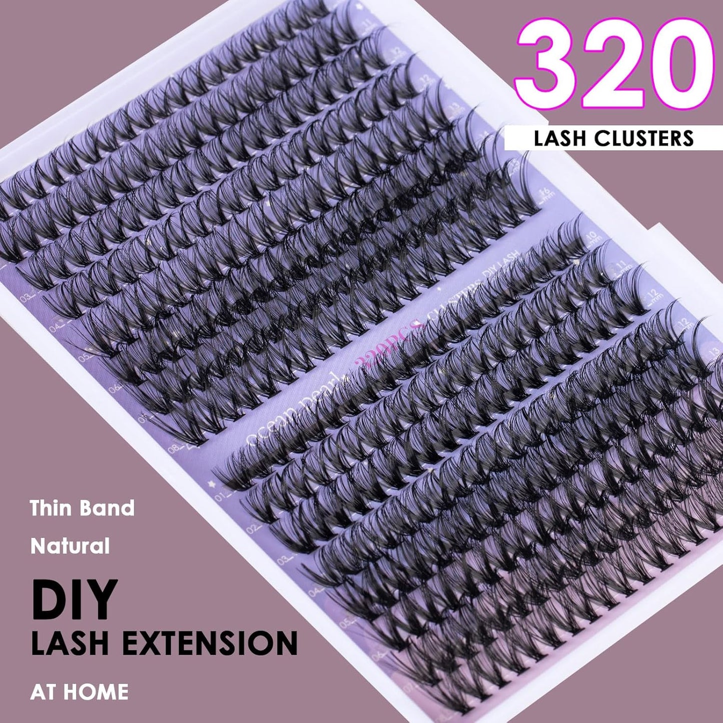 Lash Extension 320 Pcs Individual Lashes Cluster Natural DIY Eyelash Extension Lash Clusters 10-16mm Length Mix 30D+40D Soft Eyelash Extensions for Makeup at Home (30+40D-0.07-10-16MIX)