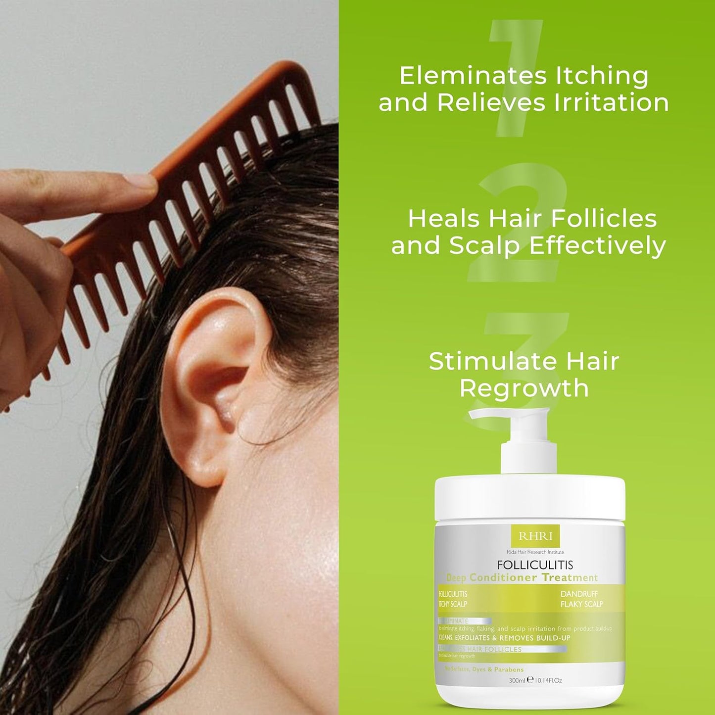 Folliculitis Deep Conditioner | Effective Scalp Treatment for Seborrheic Dermatitis, Psoriasis, Dry Itchy Scalp, Dandruff Treatment | Nourishes Oily Hair and Promotes Healthy, Hydrated Hair Treatment