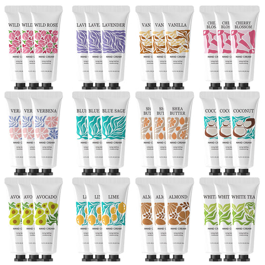 BODY & EARTH # LOVE 36 Pack Hand Cream Gifts Set for Women, Mini Moisturizing Hand Lotion For Dry Hands, Travel Size Hand Cream Bulk Hand Lotion Gifts for Women, Bridesmaid Gifts, Appreciation Gifts
