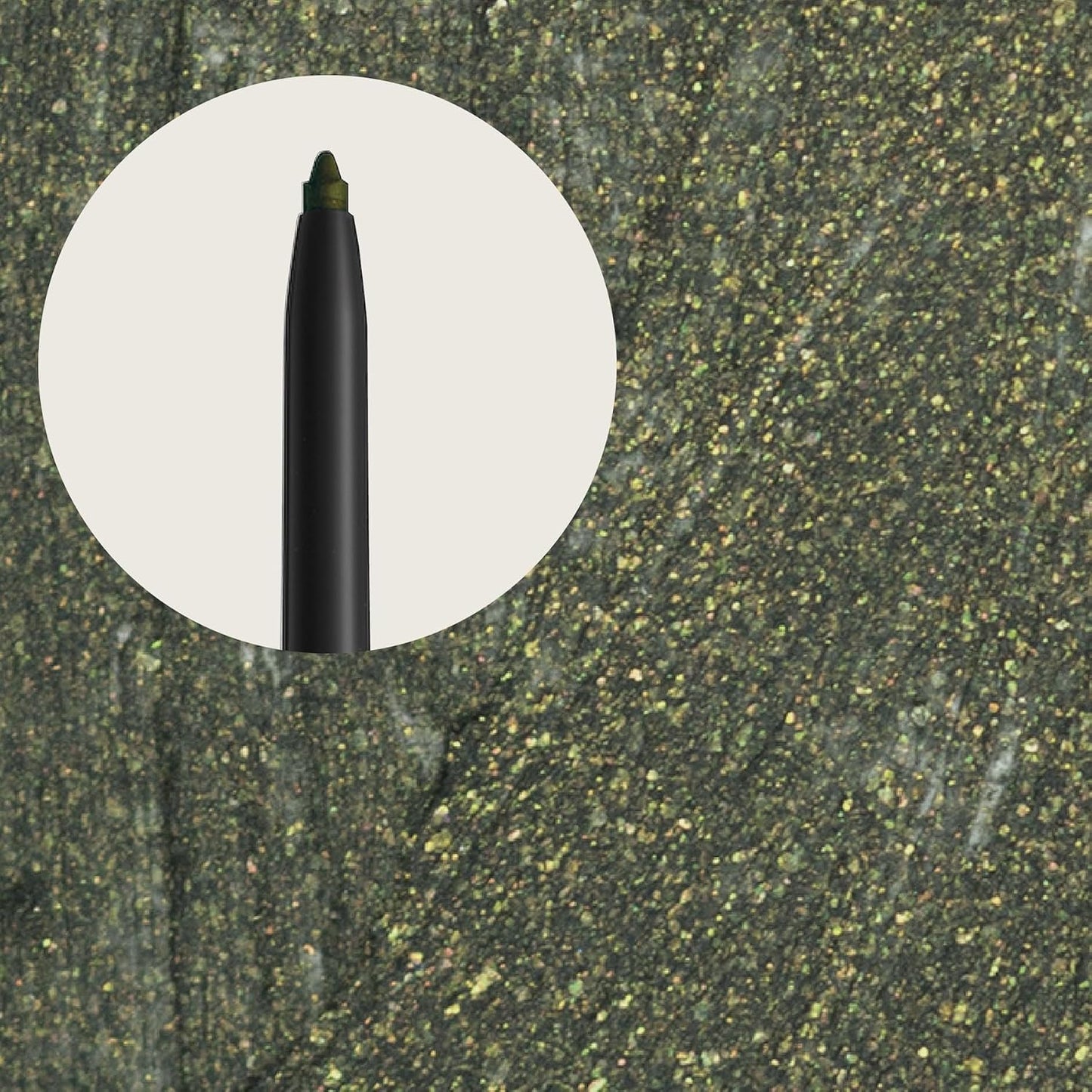 Hypoallergenic Waterproof Eyeliner - Fragrance Free Metallic Eye liner - Vegan and Cruelty Free Eye Pencil - Eyeliner Pencil for Sensitive Eyes (Green Envy)