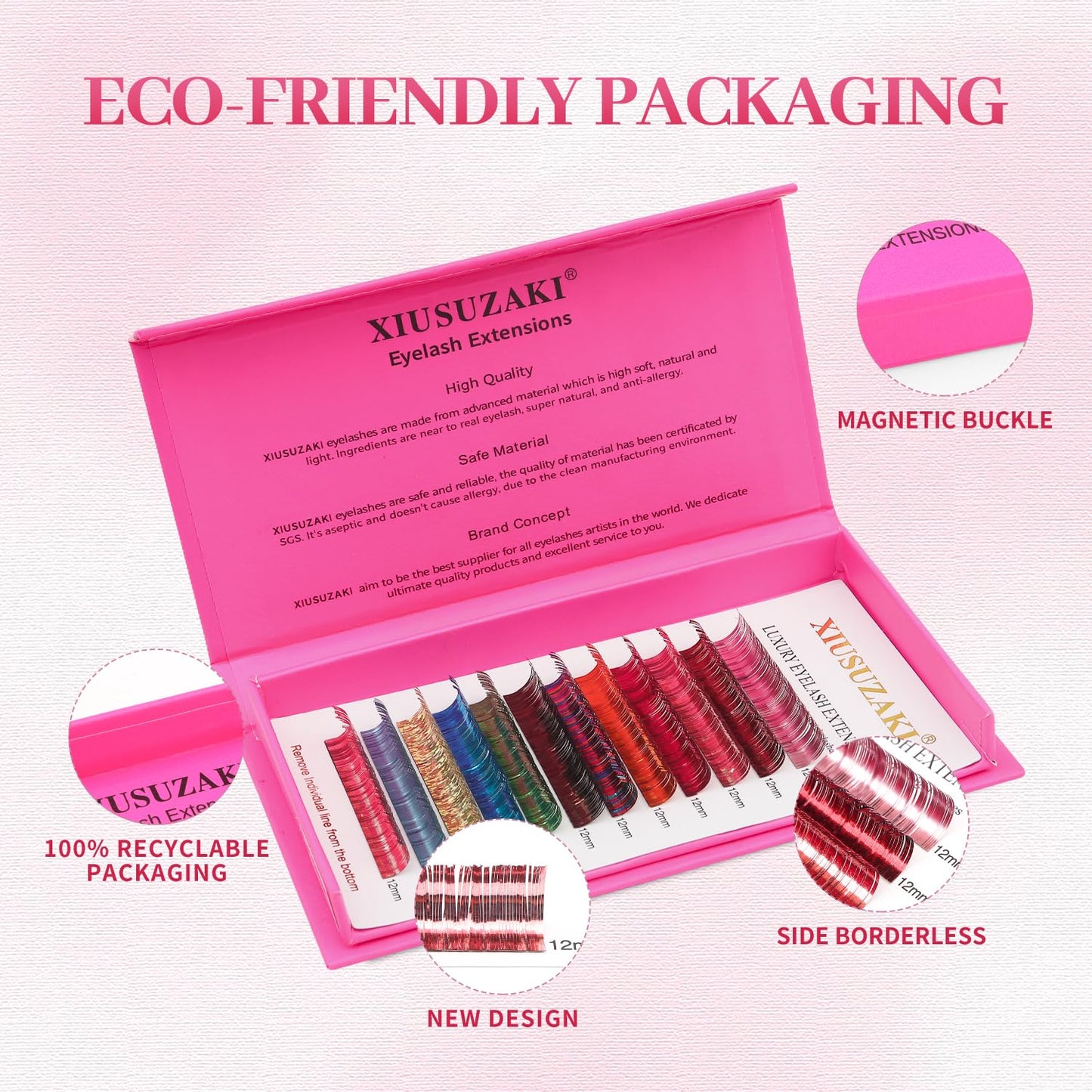 Glitter Spike Tinsel Eyelash Extensions 0.07 Colored Lashes Extension D Curl Lashes 13mm Lash Extensions Soft False Eyelashes Volume Lashes 12 Rows Professional Use(Glitter,0.07-D,13mm)