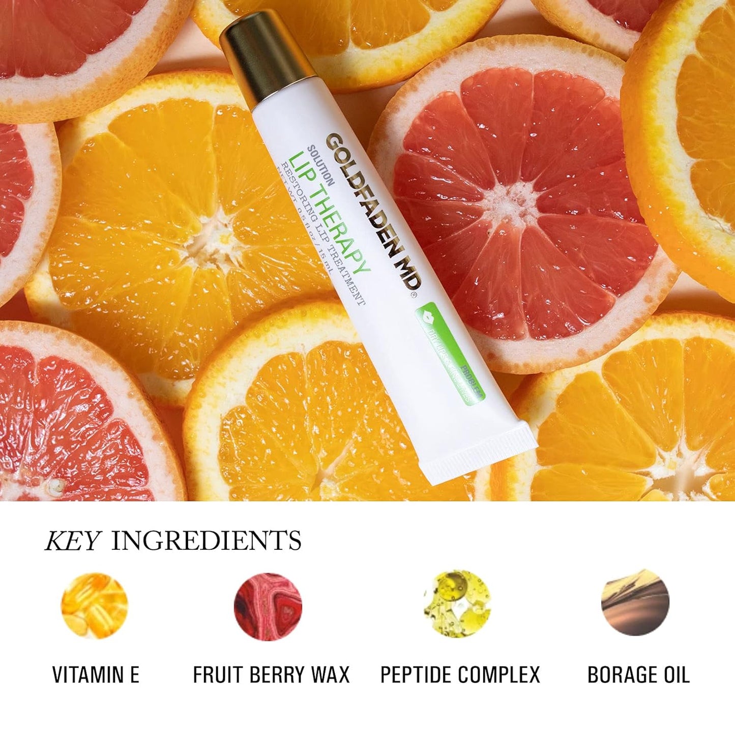 GOLDFADEN MD Ultimate Hydration Duo Hands to Heart Moisturizing Anti-Aging Hand Cream 3oz and Lip Therapy Restoring Lip Balm .5oz