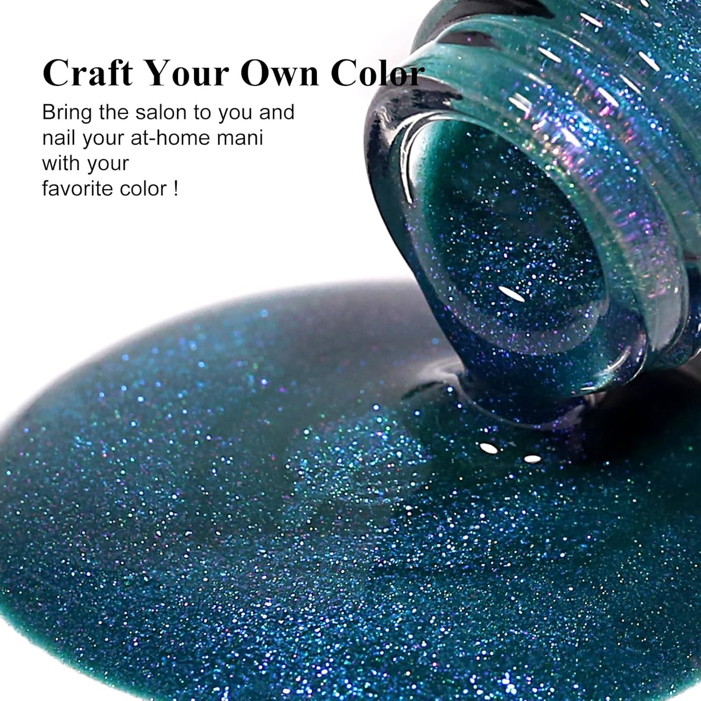 Imtiti Aurora Cat Eye Gel Nail Polish, 15ml Galaxy Cyan Blue Holographic Glitter Cat Eyes Magnetic UV Soak Off Gel Nail Polish with Magnet Set