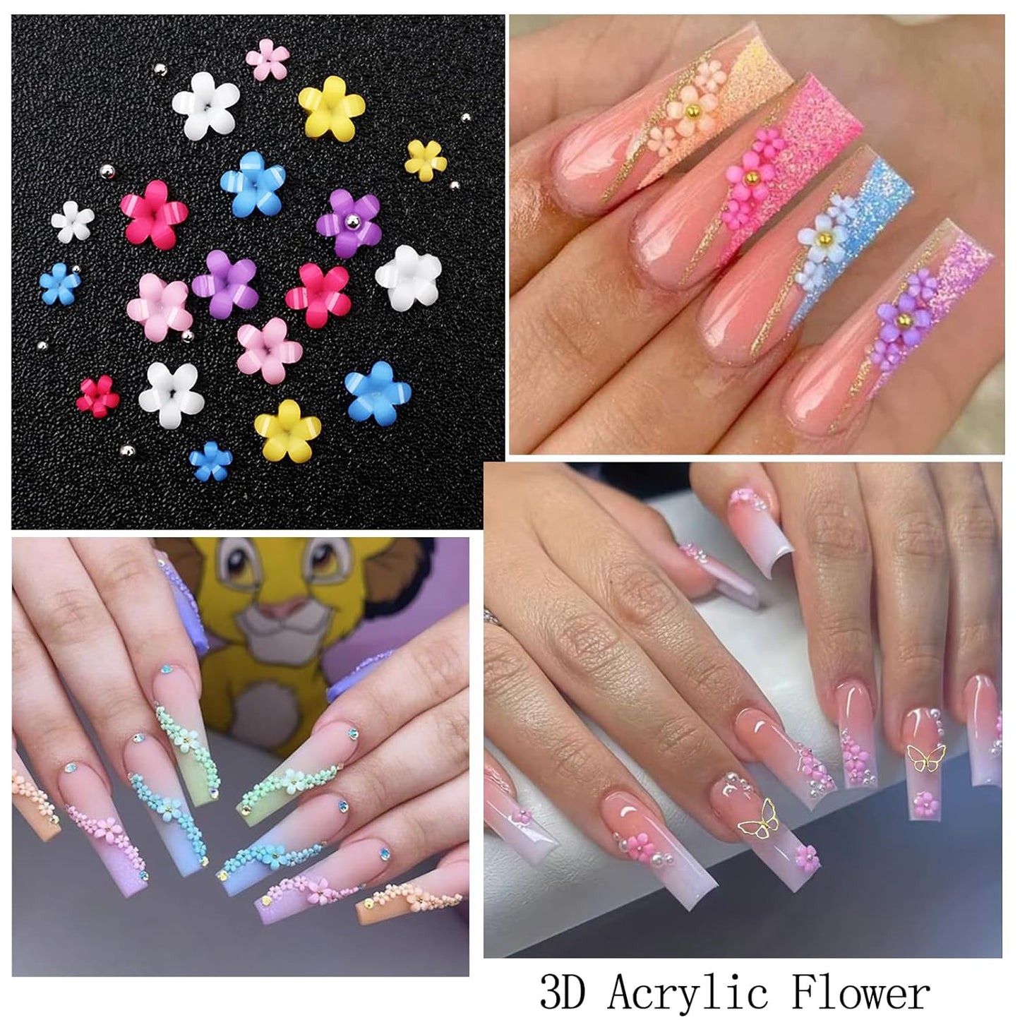 Nail Art Pearls Flatback Rhinestones Flower Nail Charms Gold Silver Beads White Half Round Supplies Luxurious Design Jewelry DIY Crafts Accessories for Women Manicure Decorations