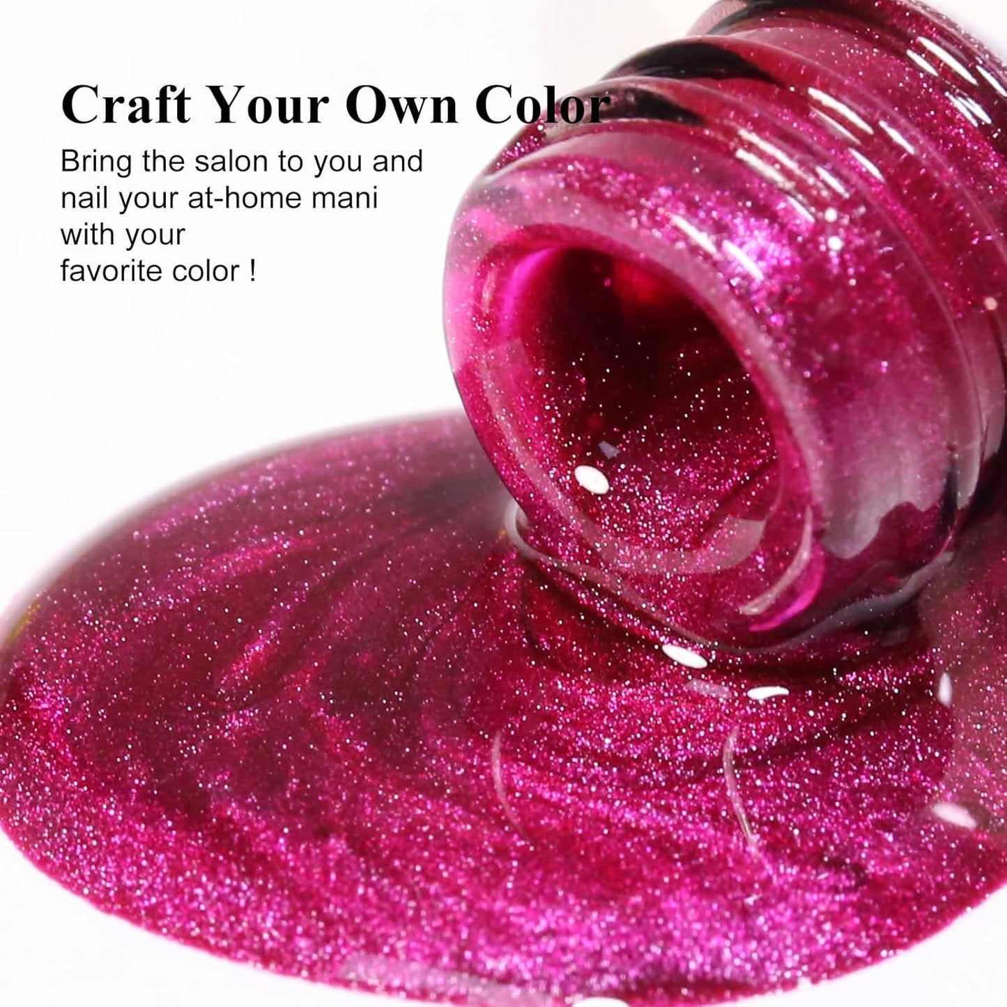 Imtiti Hot Pink Cat Eye Gel Nail Polish, Moonlight Rose Pink Holographic Cat Eyes Glitter Magnetic UV Soak Off Gel Polish with Magnetic Stick 1Pcs (0.34 Fl Oz-945)