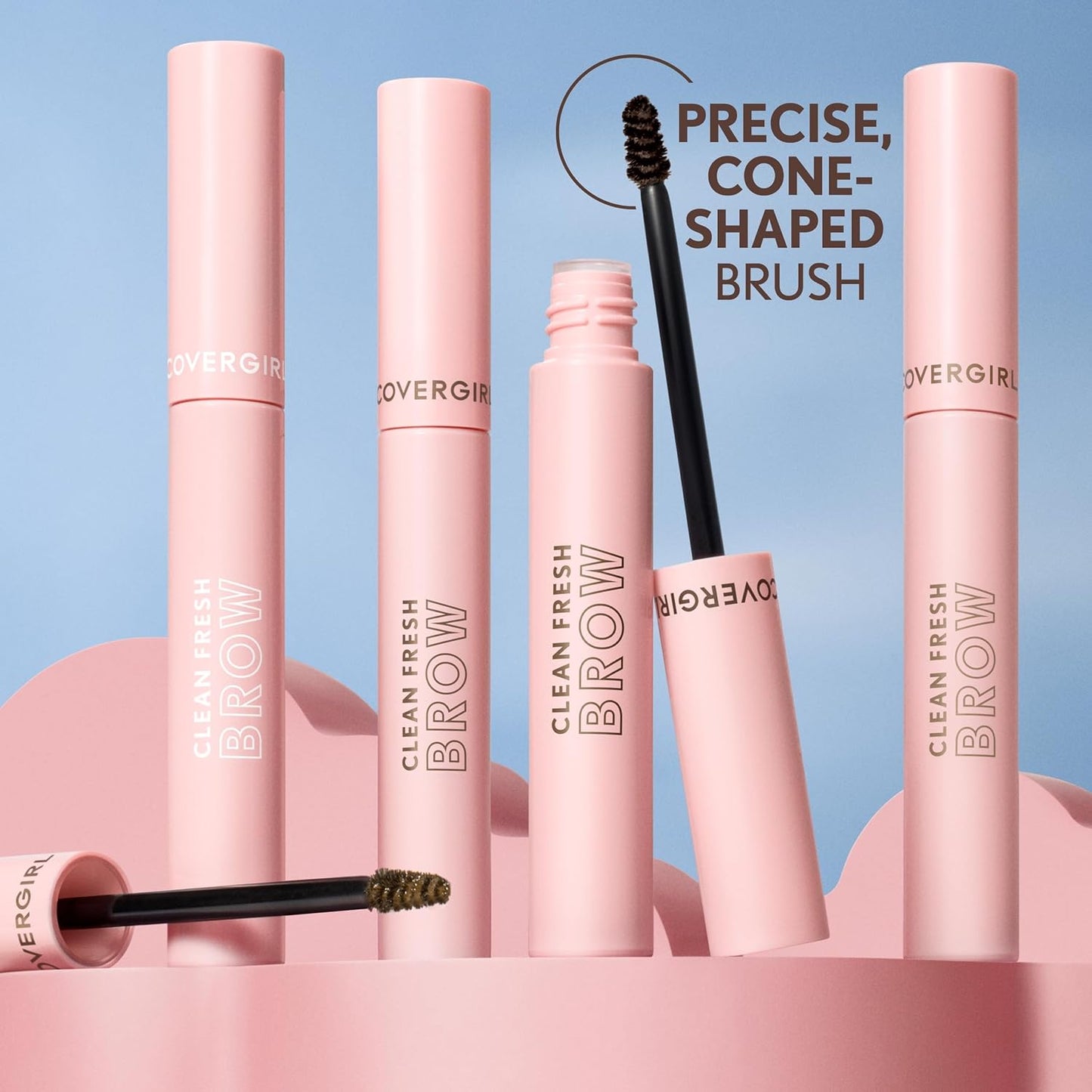 CoverGirl Clean Fresh Brow, 500 Medium Brown, Eyebrow Gel, Long-Lasting, Vegan Formula, Natural Looking, Easy to Apply, Doesn't Smudge, 0.18oz