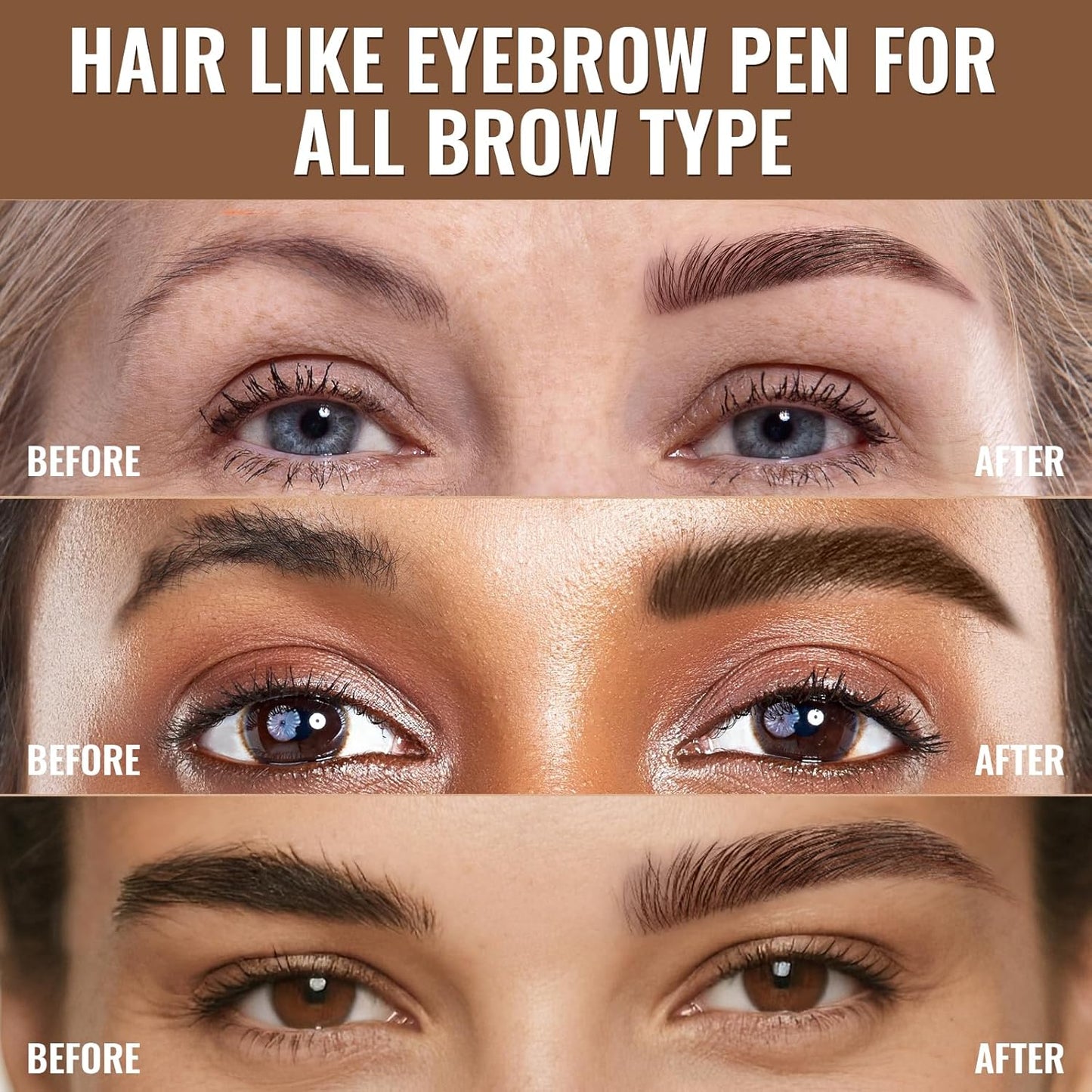 iMethod Eyebrow Pen - Eyebrow Pencil,2-in-1 Eyeliner Dual-Ended Microblading Eyebrow Pencil Long Lasting Waterproof Hair-Like Brow Pencil,with Eyebrow Brush,Eyebrow Pencils for Women,Reddish Brown