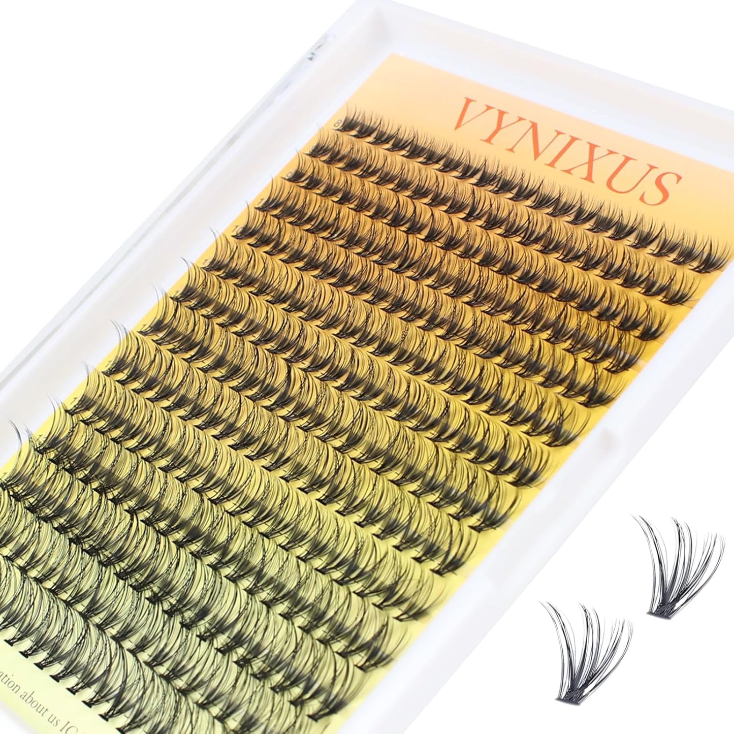 Eyelash Clusters VYNIXUS Lash Clusters Wispy Individual Lashes Cluster Eyelash Extensions D Curl DIY at Home Natural Cluster Lashes (20D-0.07D-Mix8-16)